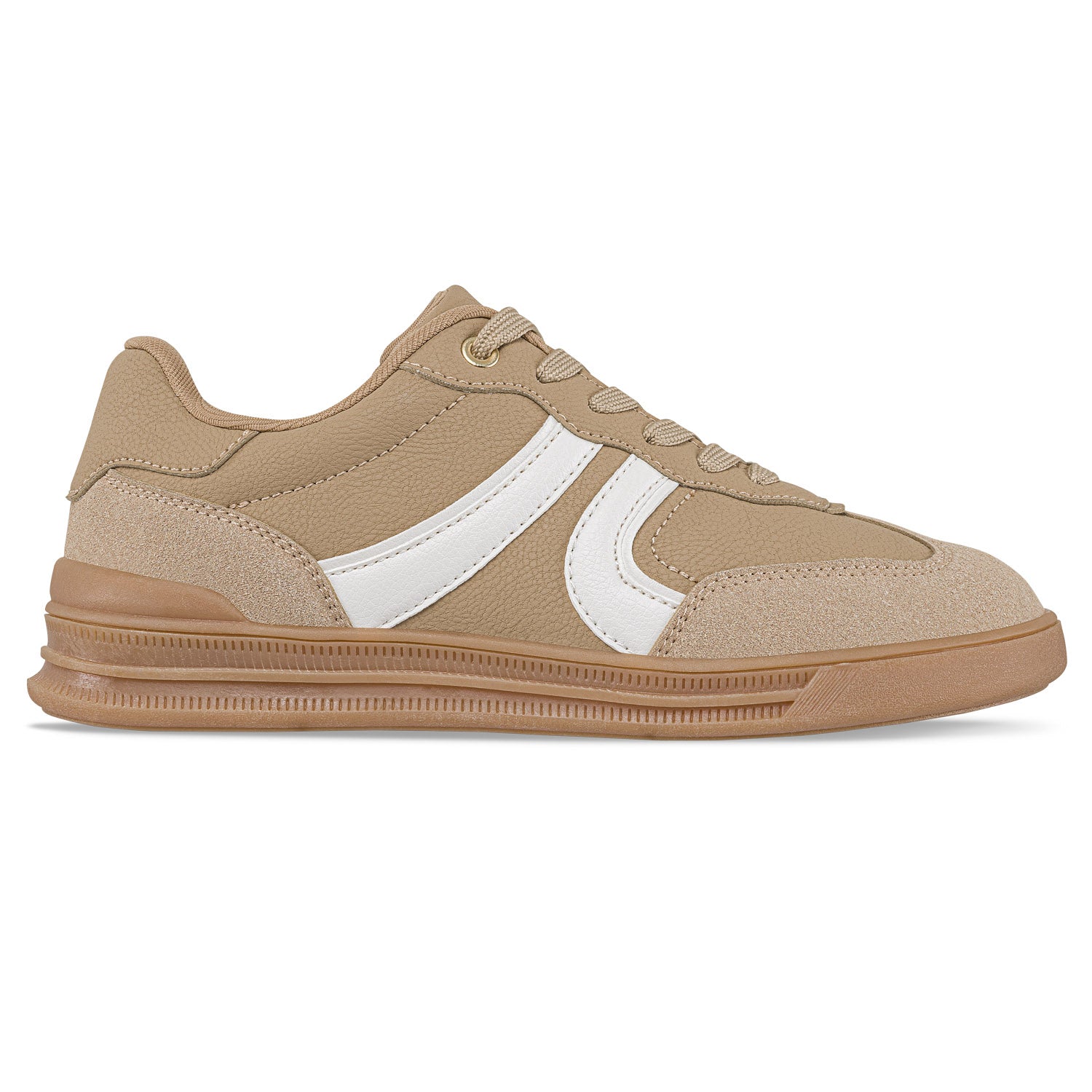 Tenis Casuales Sona Beige-Blanco Croydon para Mujer