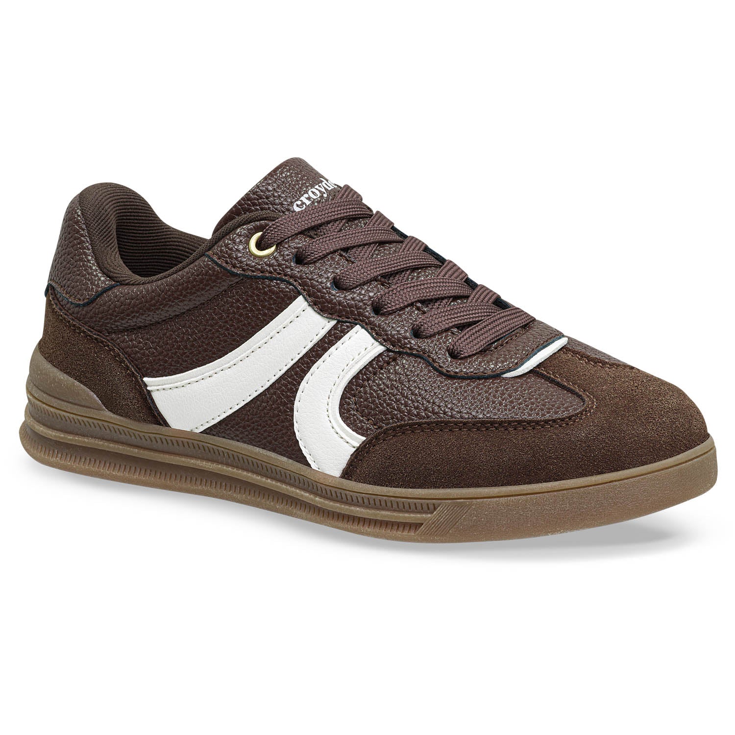 Tenis Casuales Sona Café-Blanco Croydon para Mujer