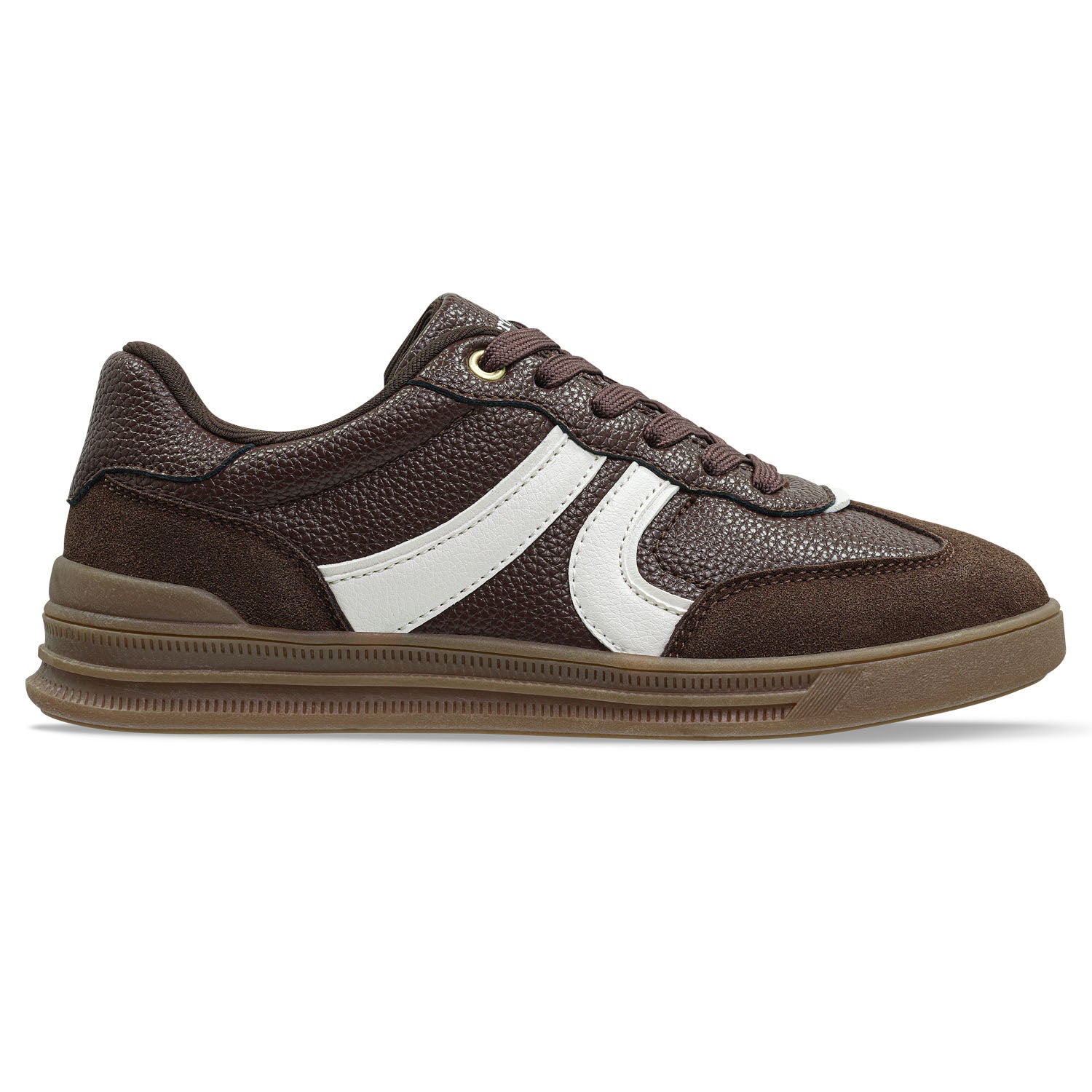 Tenis Casuales Sona Café-Blanco Croydon para Mujer