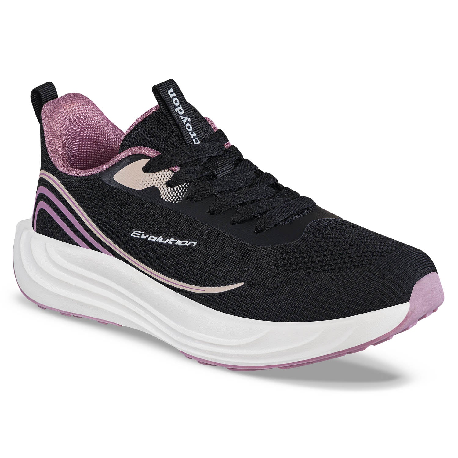 Tenis Running Peko Negro Croydon para Mujer