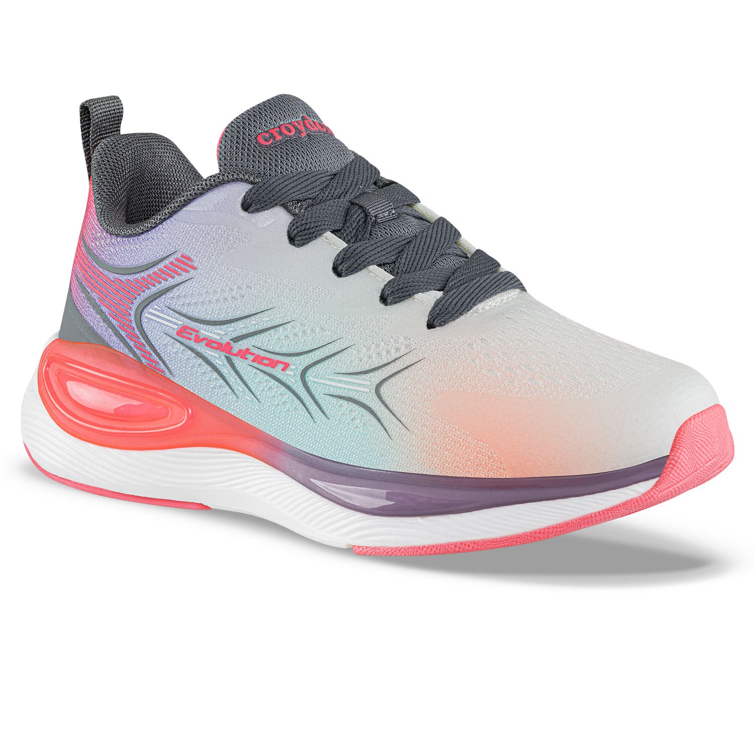 Tenis Running Onder Gris-Fucsia Croydon para Niña