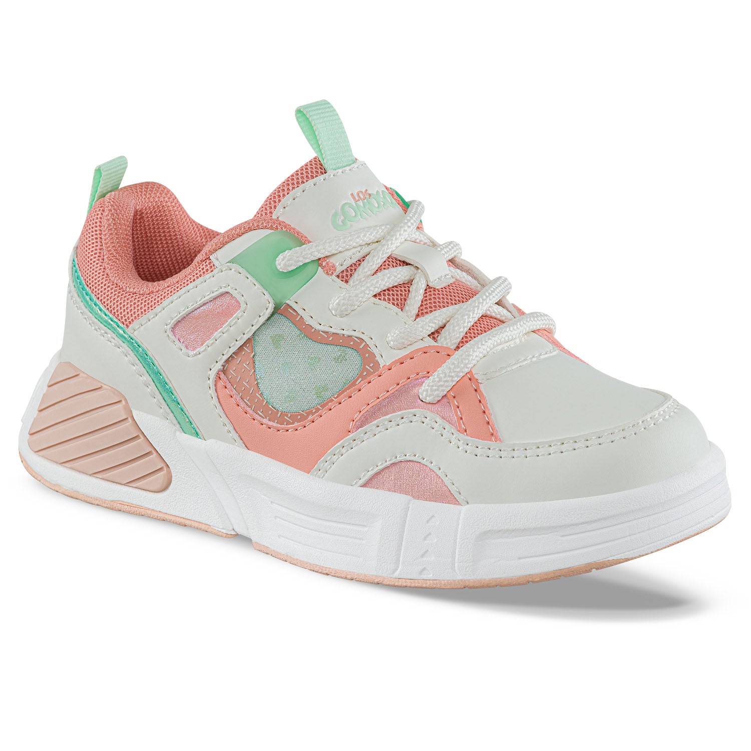 Tenis Casuales Jipot Blanco-Coral Los Gomosos para Niña