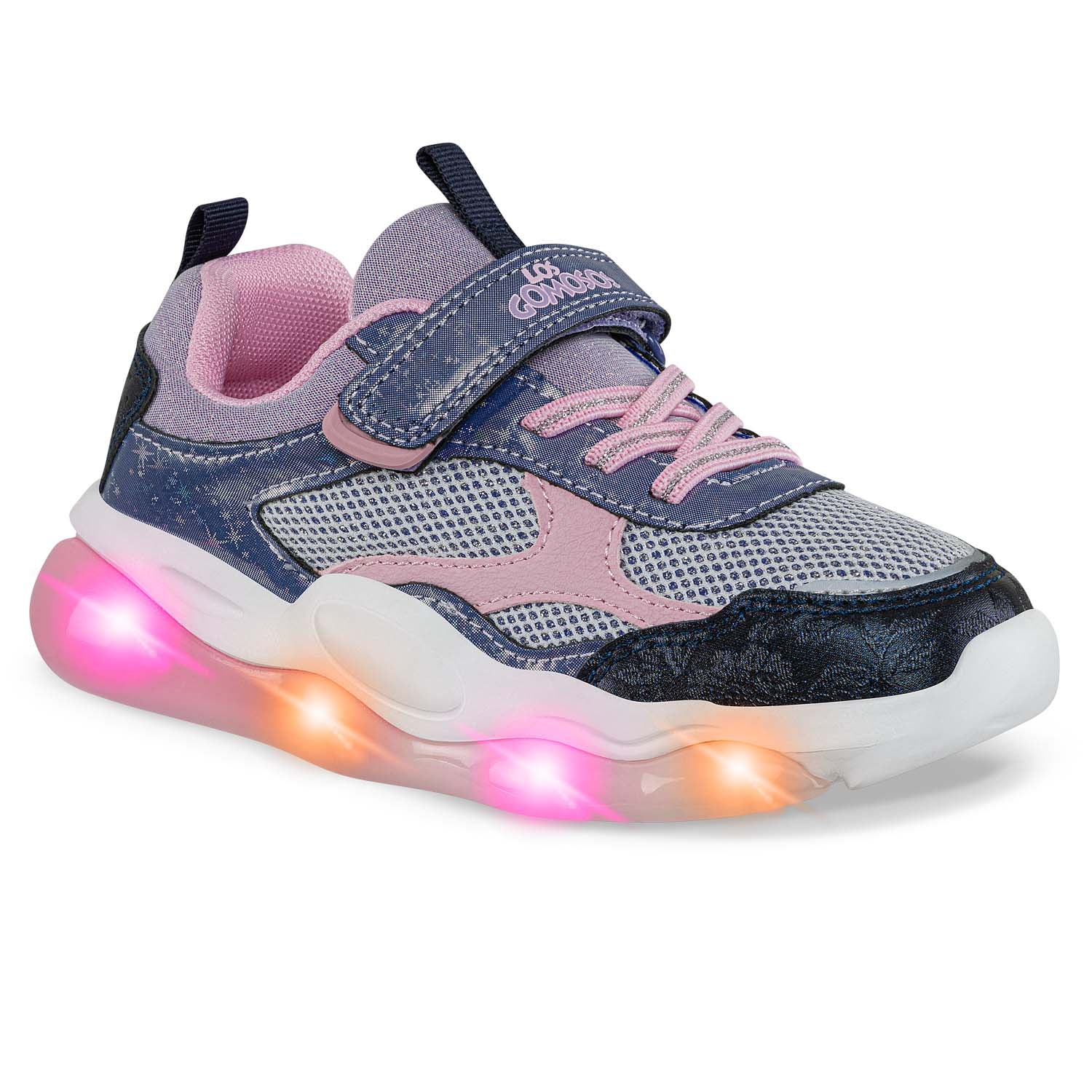 Tenis con Luces Monla Azul Osc Los Gomosos para Niña
