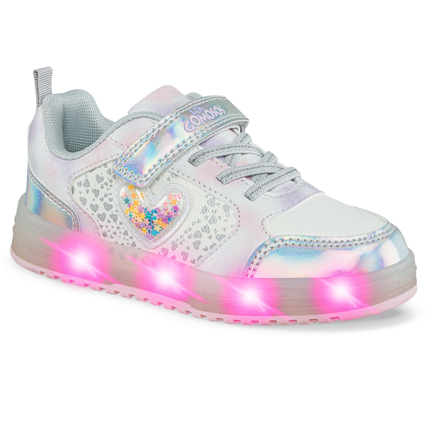 Tenis con Luces Mydor Plata Los Gomosos para Niña