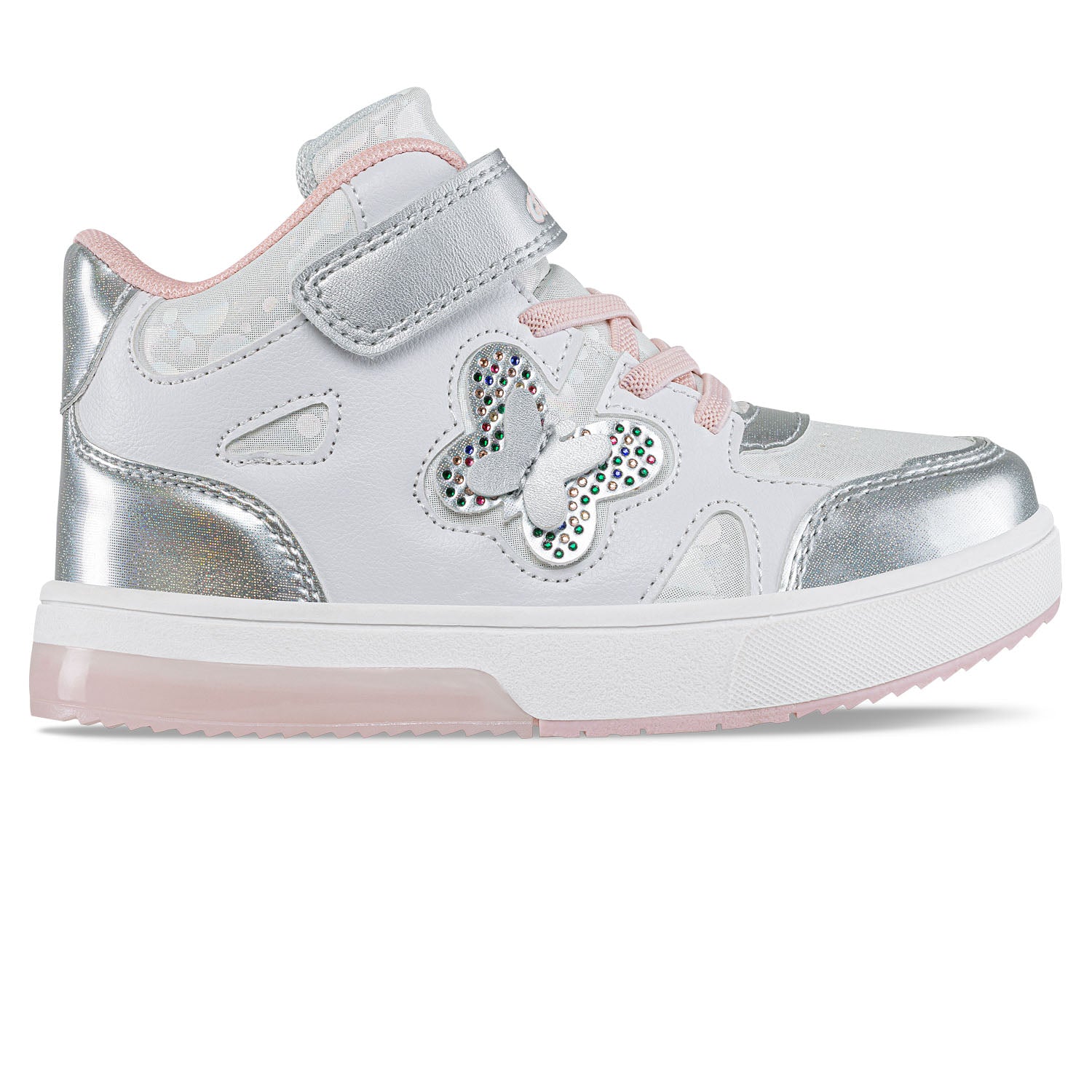 Tenis con Luces Nubi Blanco-Rosa Los Gomosos para Niña