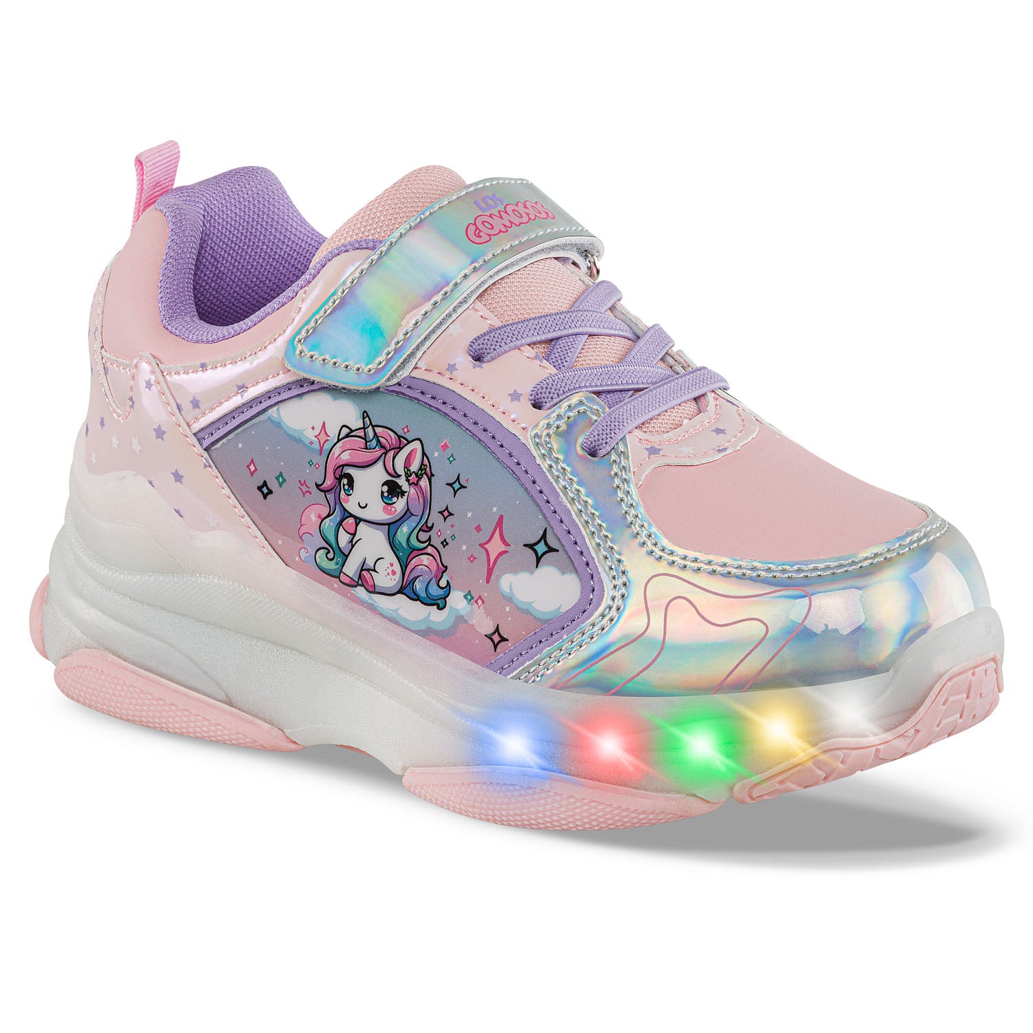 Tenis Patines Luces Relaxi Rosa Los Gomosos para Niña