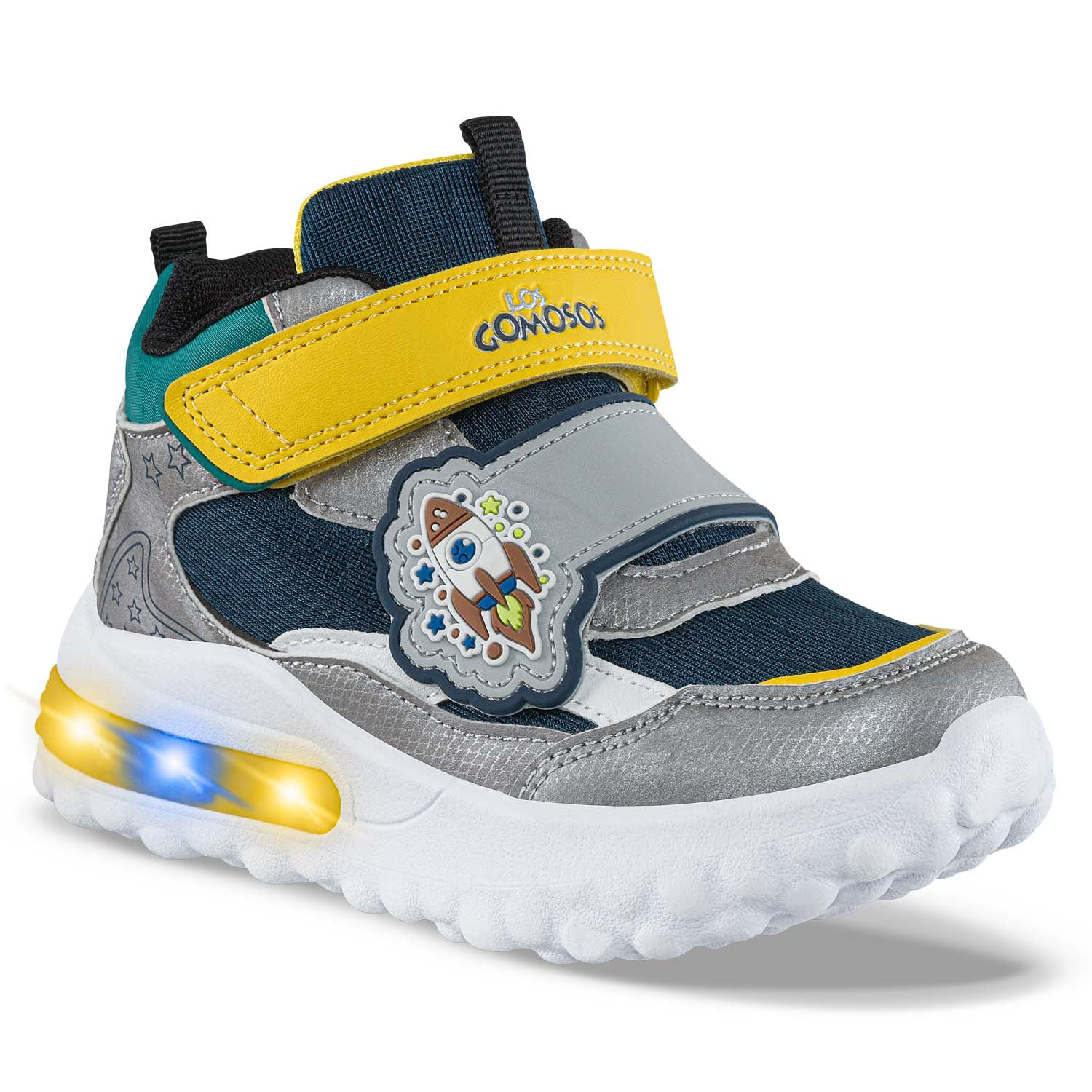 Tenis con Luces Canez Gris Los Gomosos para Niño
