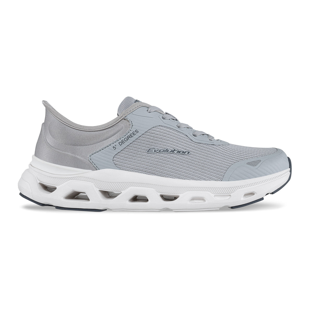 Vista lateral de tenis running Rwag gris para hombre - Croydon