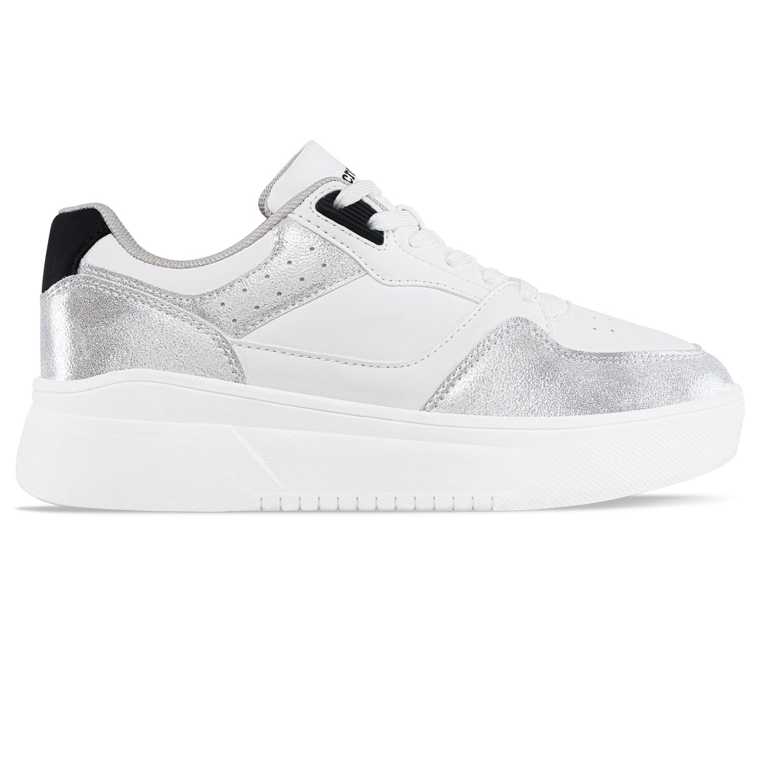 Tenis Casuales Quasa Blanco-Plata Croydon para Mujer