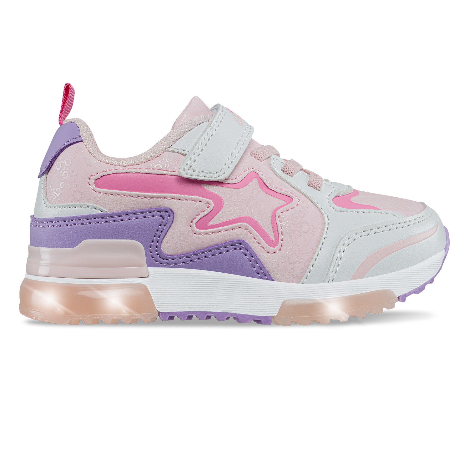 Tenis con Luces Gypin Blanco-Rosa Los Gomosos para Niña