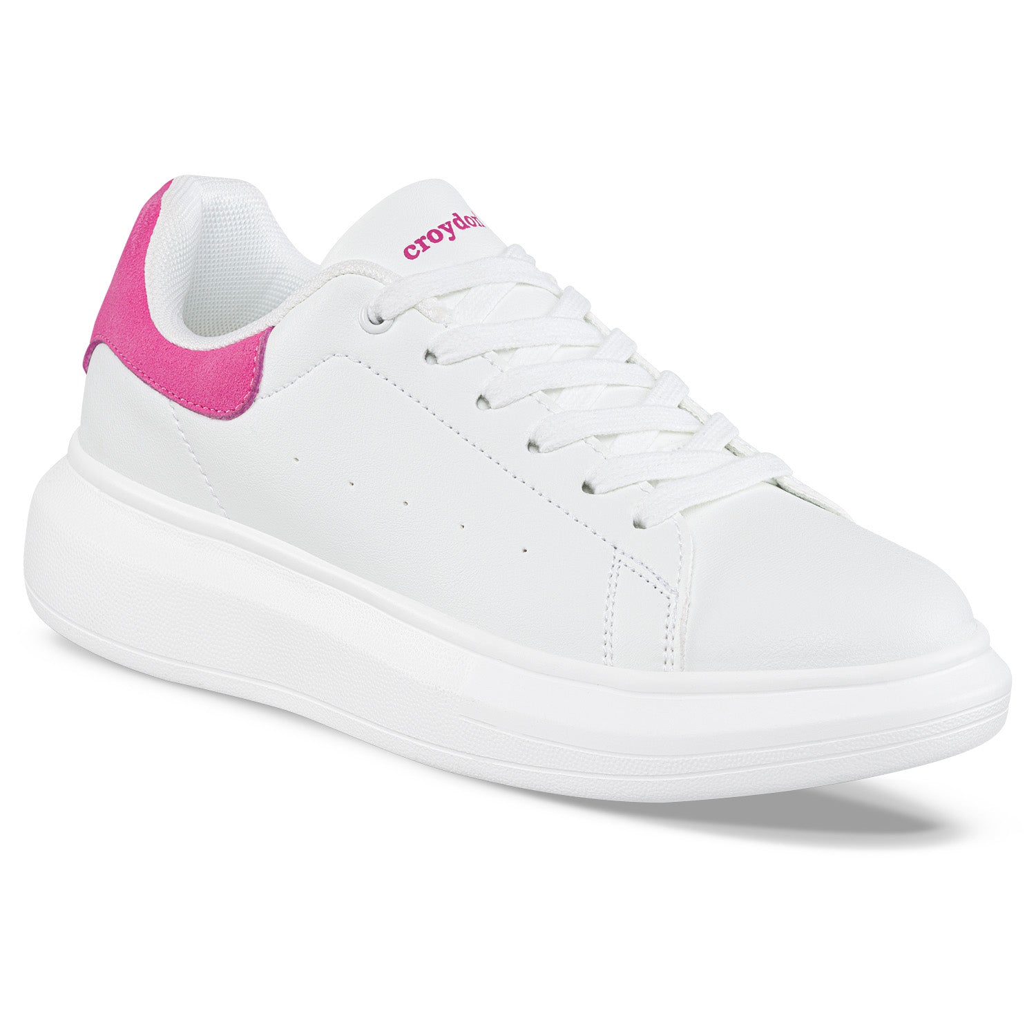 Tenis Zatrena Blanco-Fucsia Croydon para Mujer