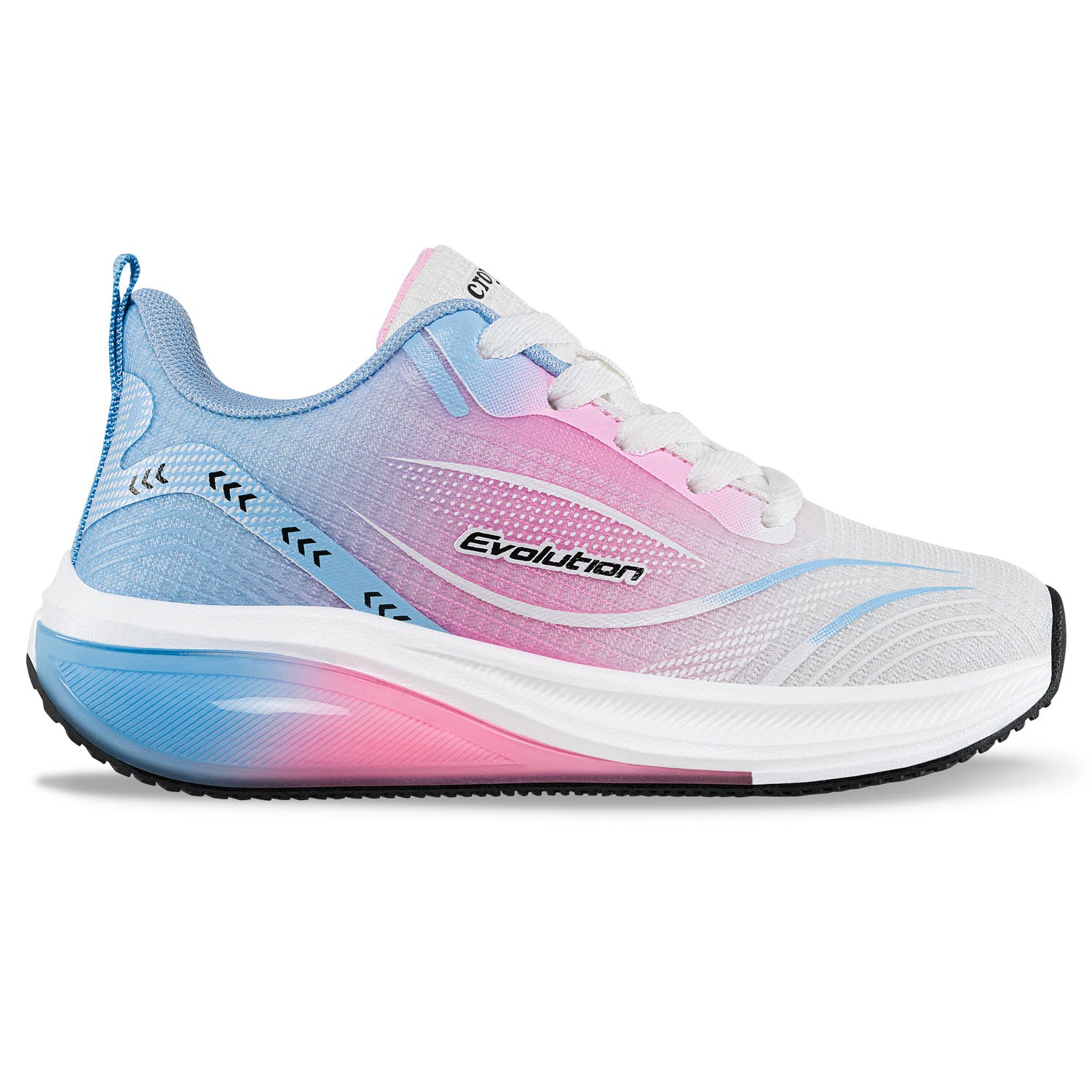 Tenis Running Yusmar Blanco-Rosa Croydon para Niña