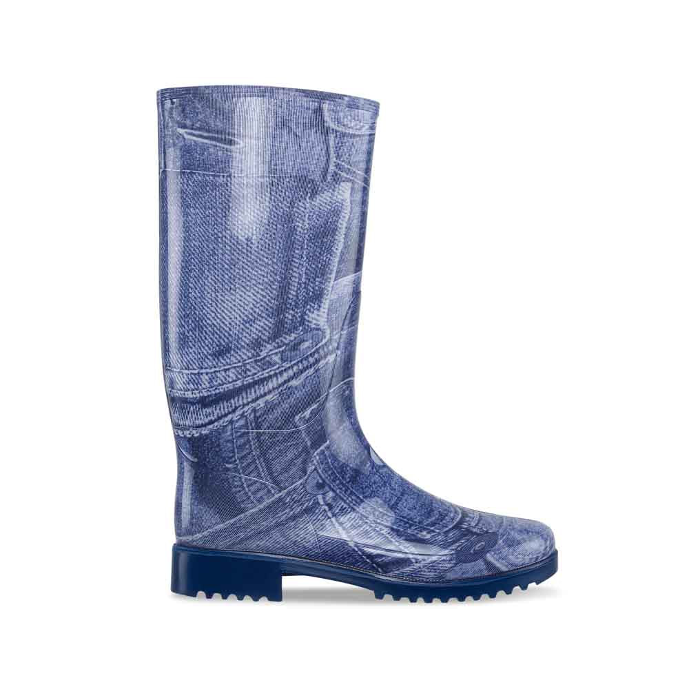 Botas Lluvia Tiffany Estampada Crisan Azul Croydon para Mujer