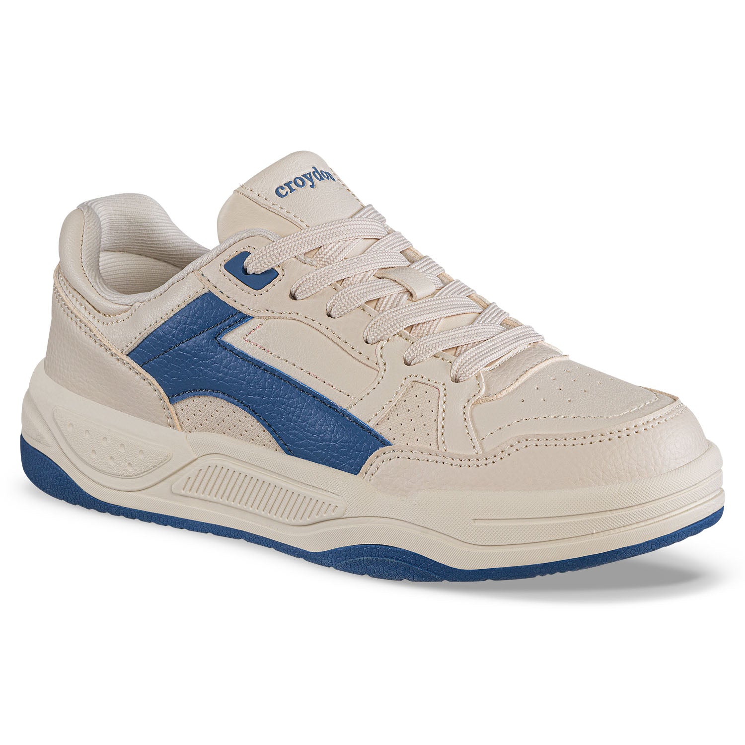 Tenis Urbanos Derme Beige-Azul Croydon para Mujer