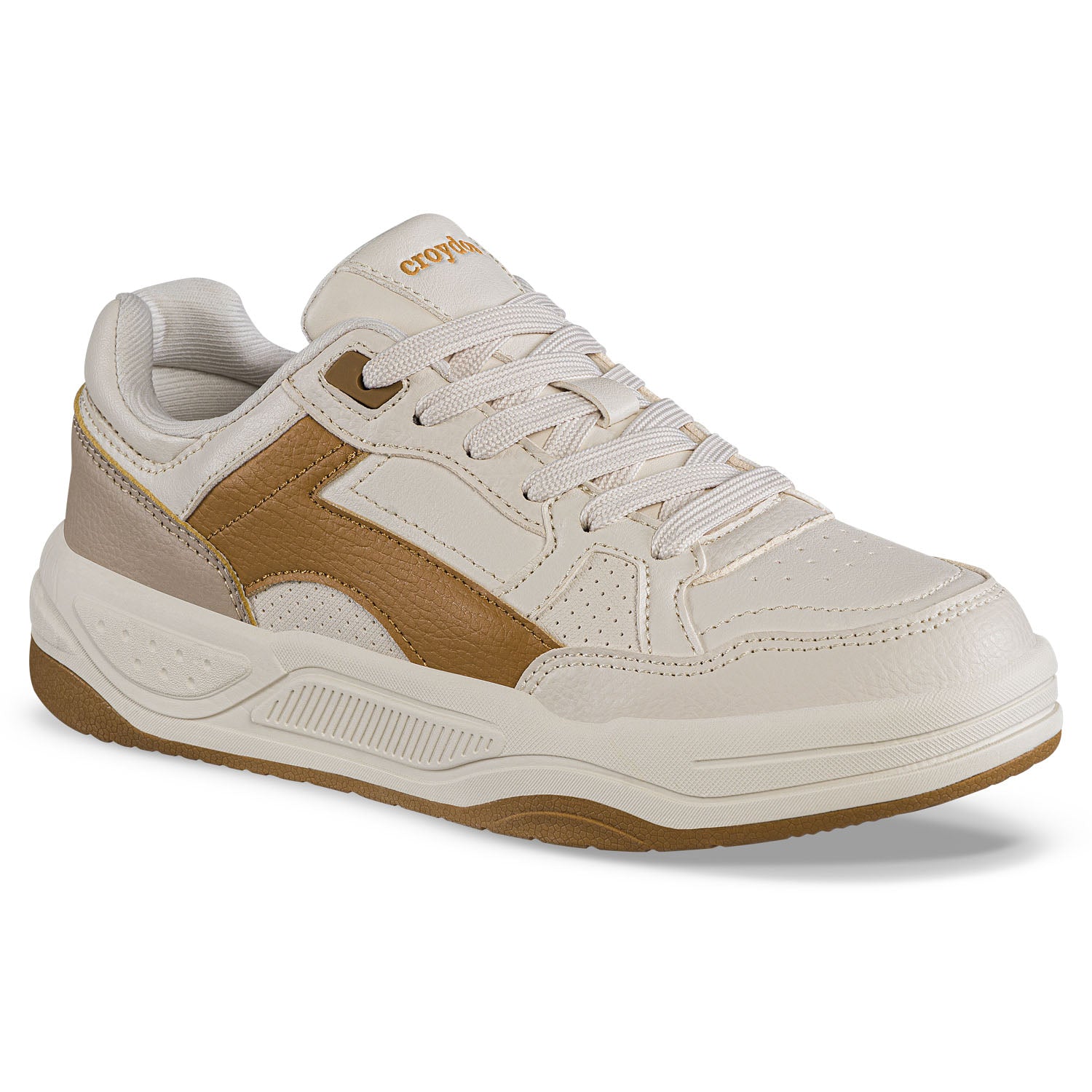Tenis Urbanos Derme Beige-Café Croydon para Mujer