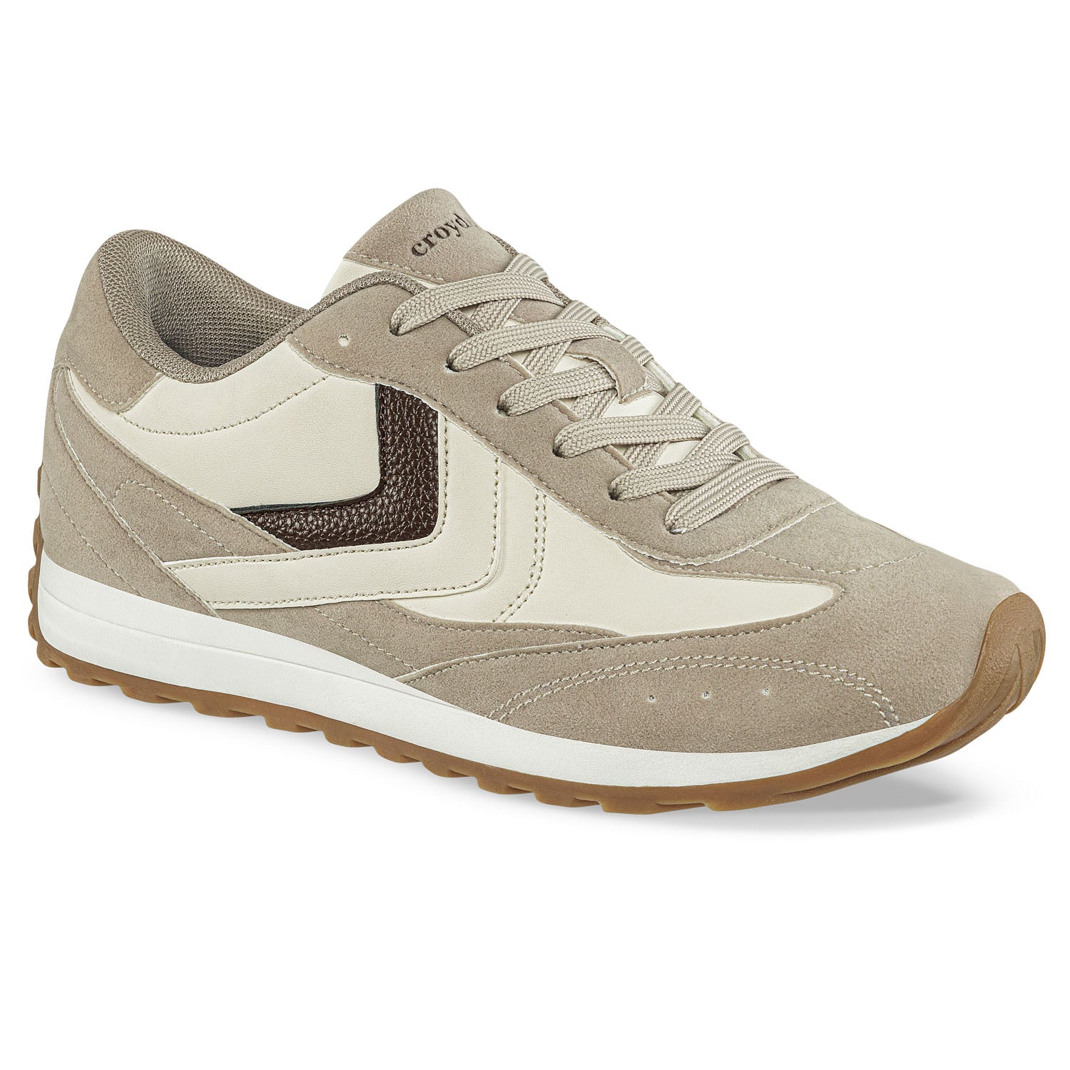 Tenis Urbanos Salima Beige-Café Croydon para Mujer