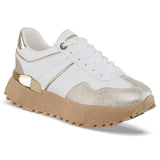 Tenis Urbanos Letizia Blanco-Oro Croydon para Mujer