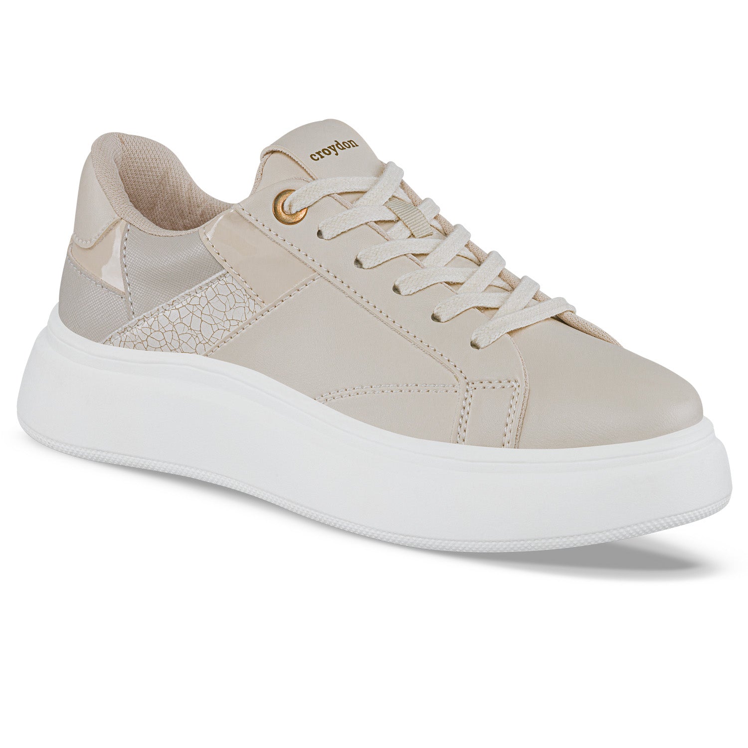 Tenis Urbanos Candac Beige Croydon para Mujer