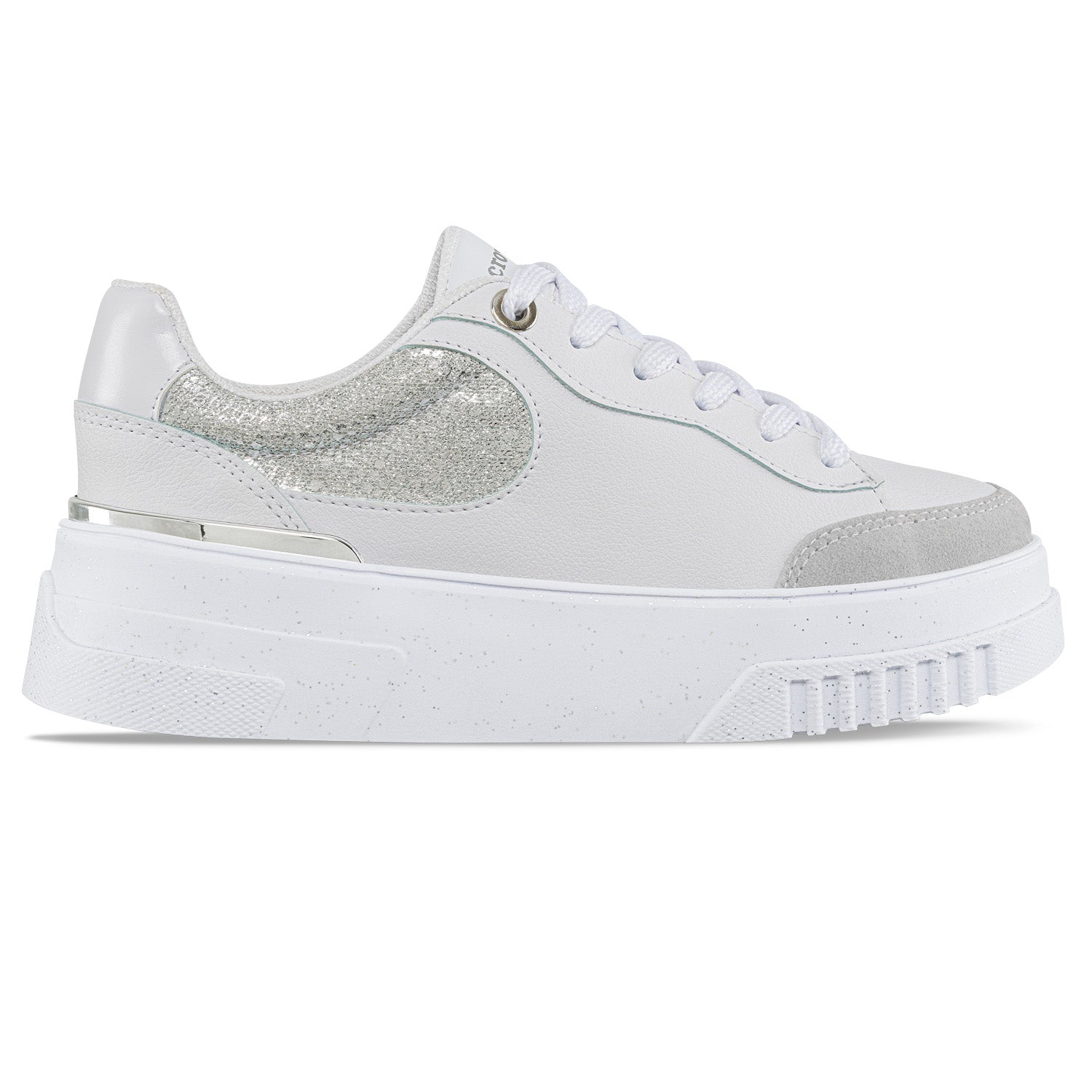 Tenis Urbanos Hailey Blanco-Plata Croydon para Mujer