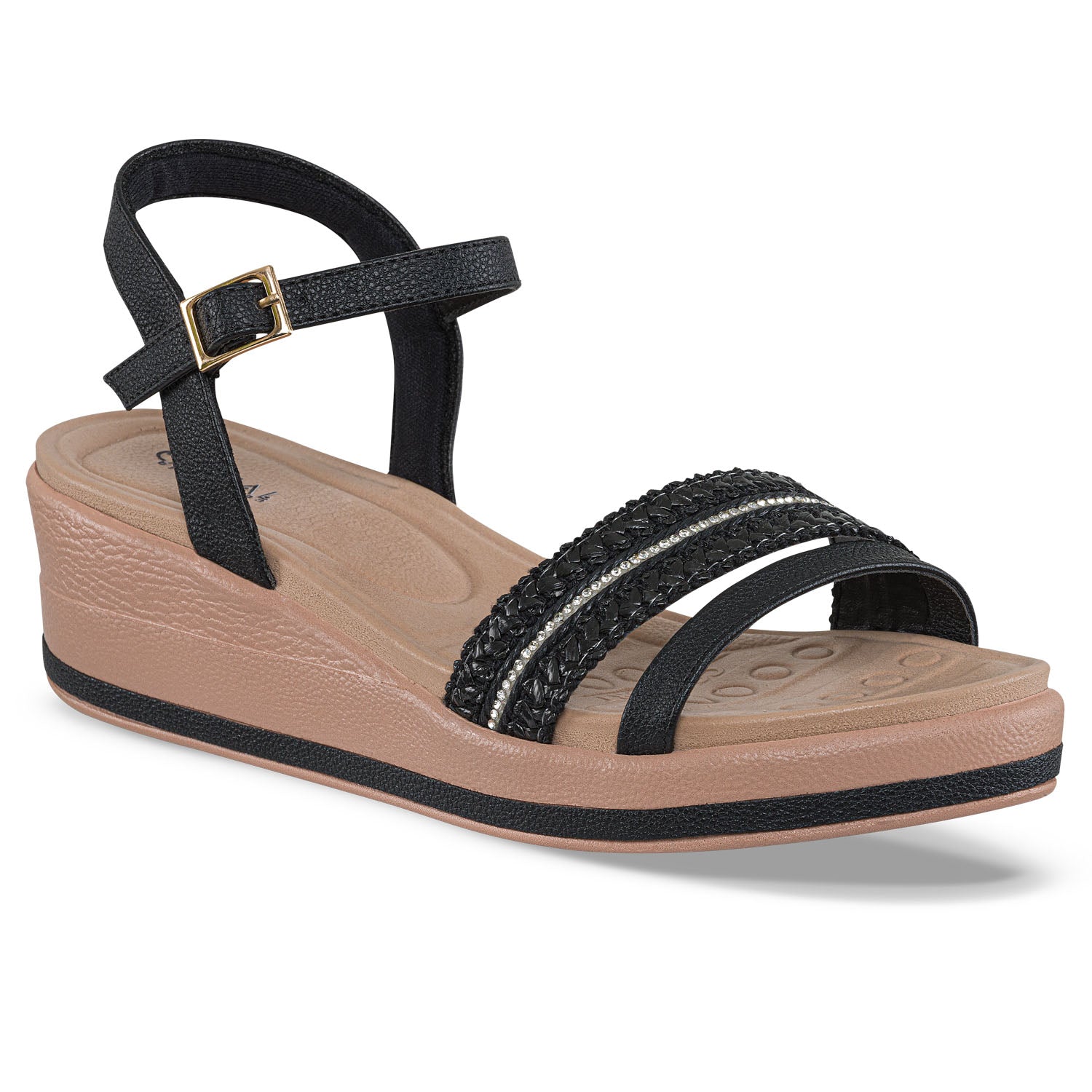 Sandalias Tacón Rosana Negro Croydon para Mujer