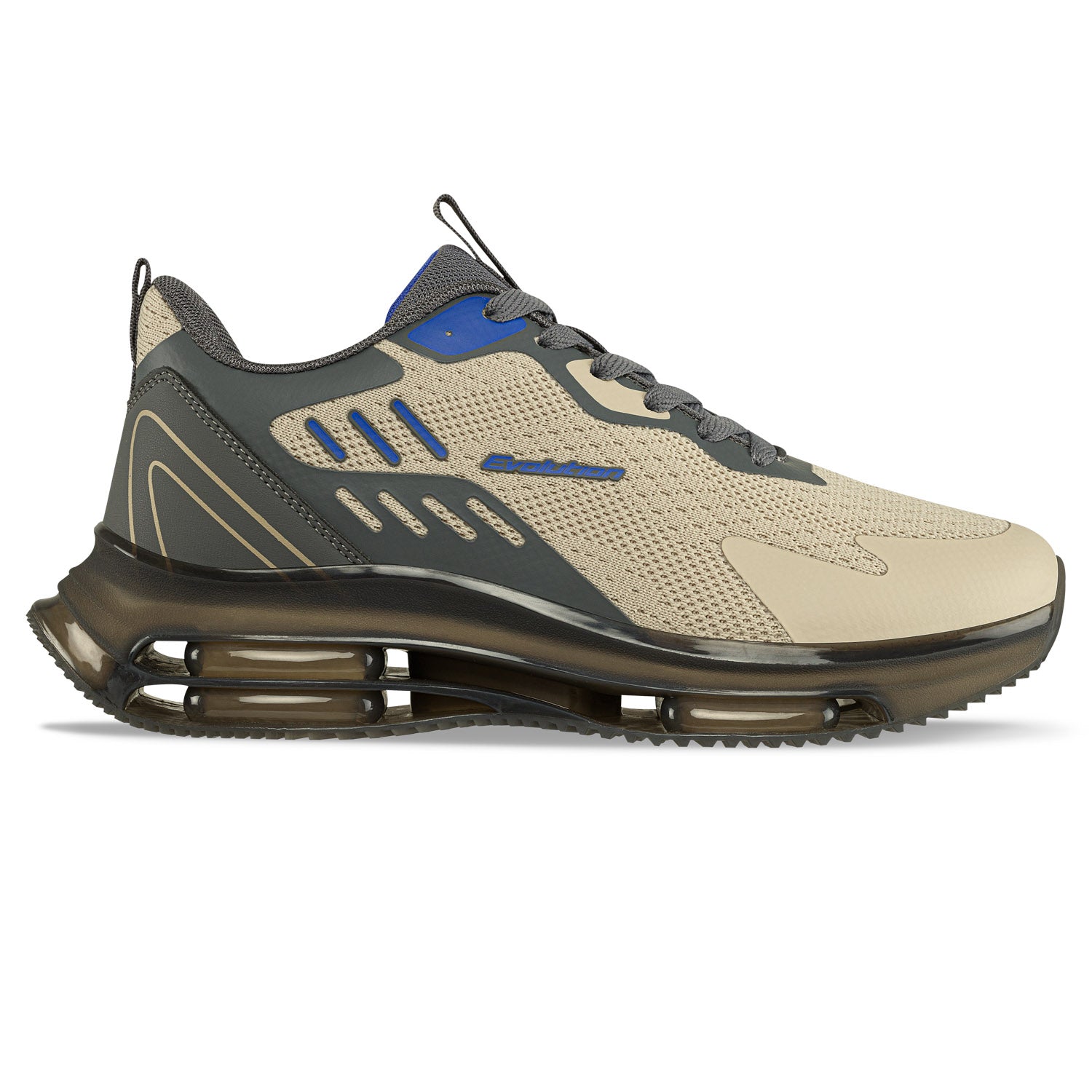 Tenis Running Yemel Beige-Negro Croydon para Hombre