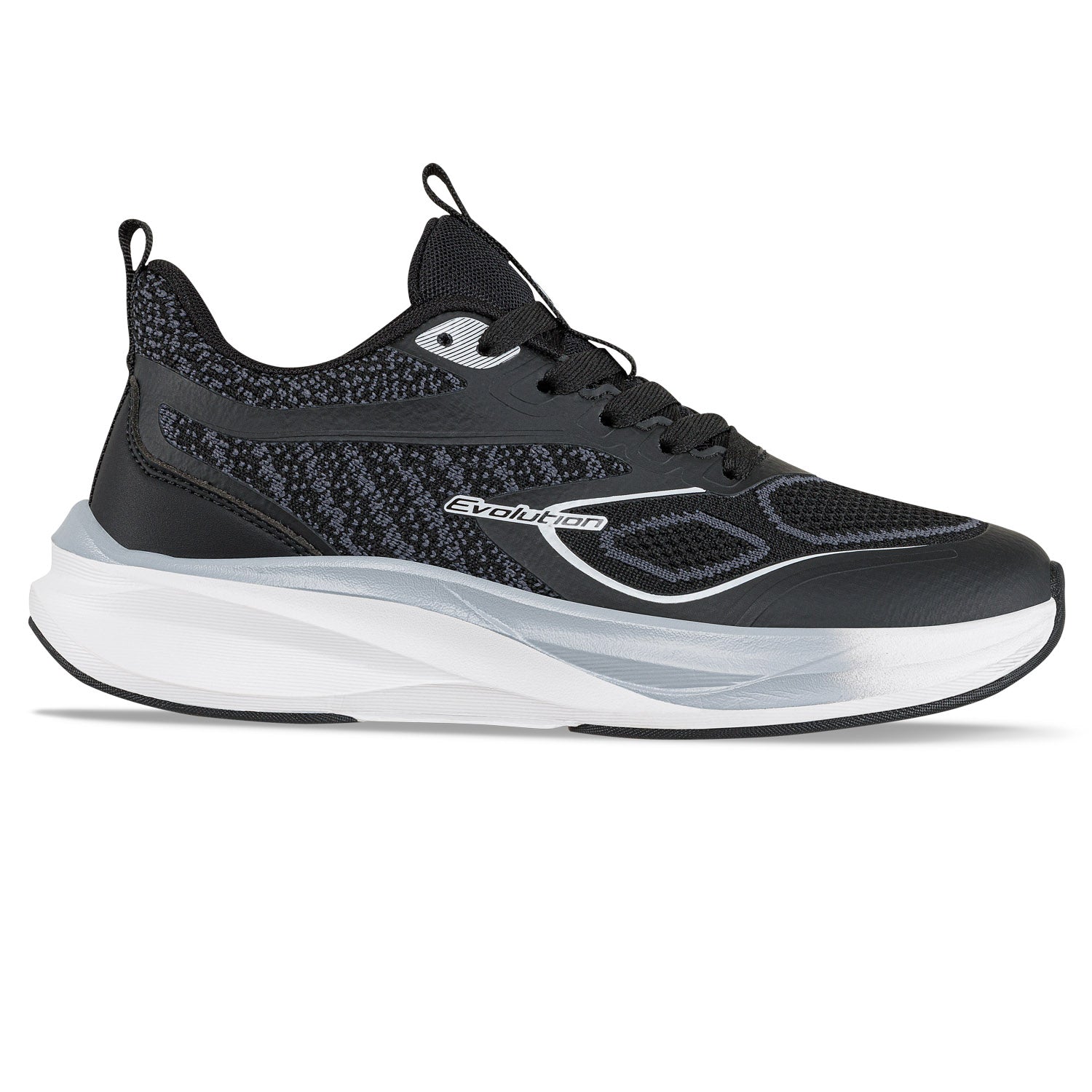 Tenis Running Naki Negro-Gris Croydon para Mujer