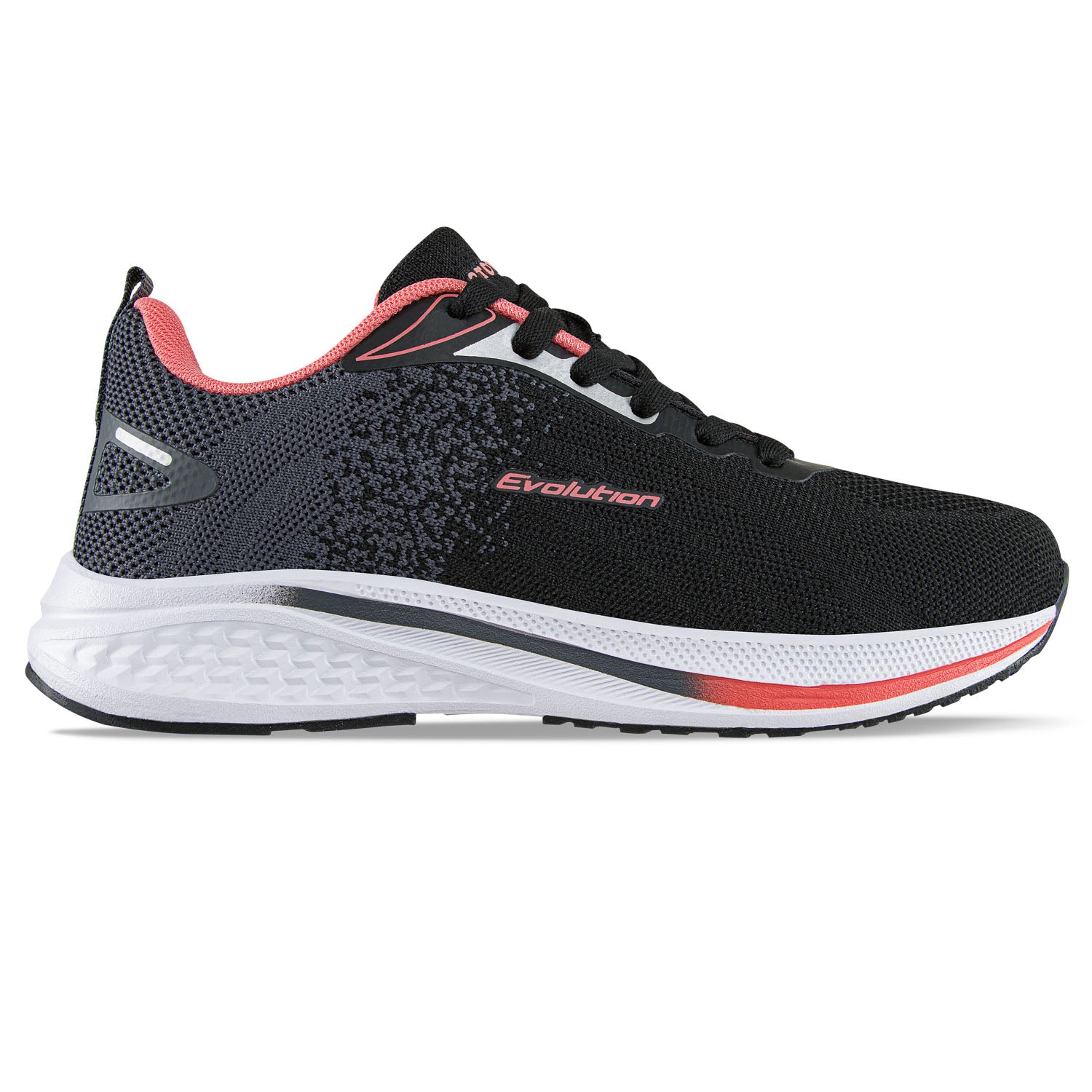 Tenis Running Zelar Negro-Coral Croydon para Mujer