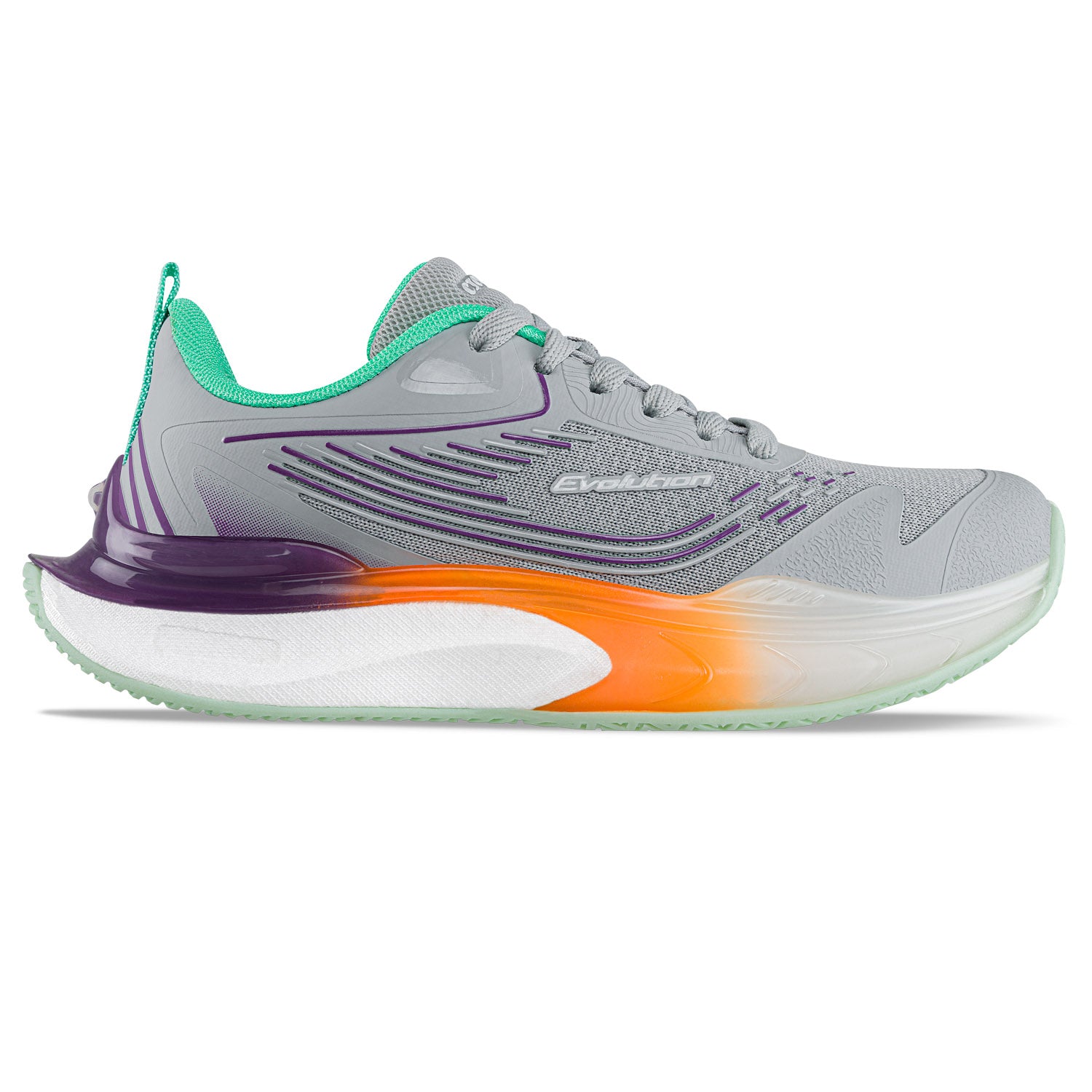 Tenis Running Mupu Gris-Naranja Croydon para Mujer