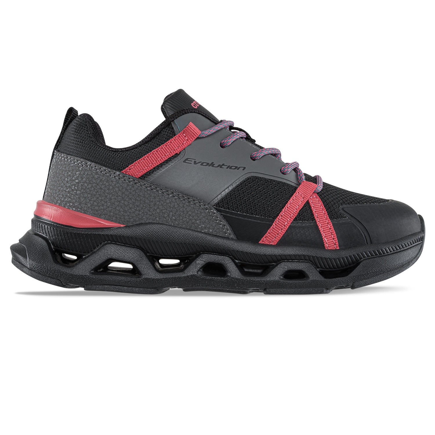 Tenis Running Manrol Negro-Negro Croydon para Niña