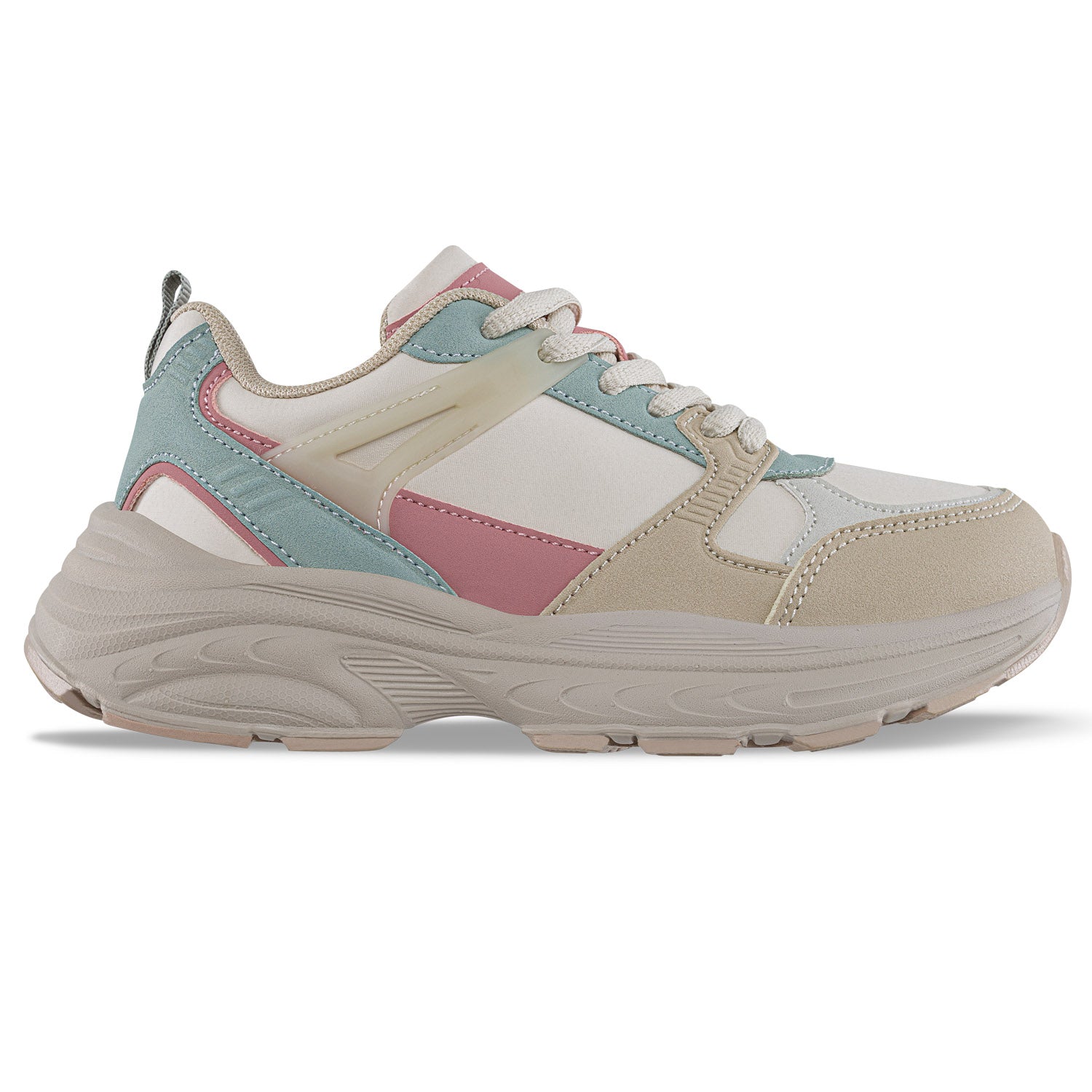 Tenis Urbanos Dosher Beige-Rosa Croydon para Niña
