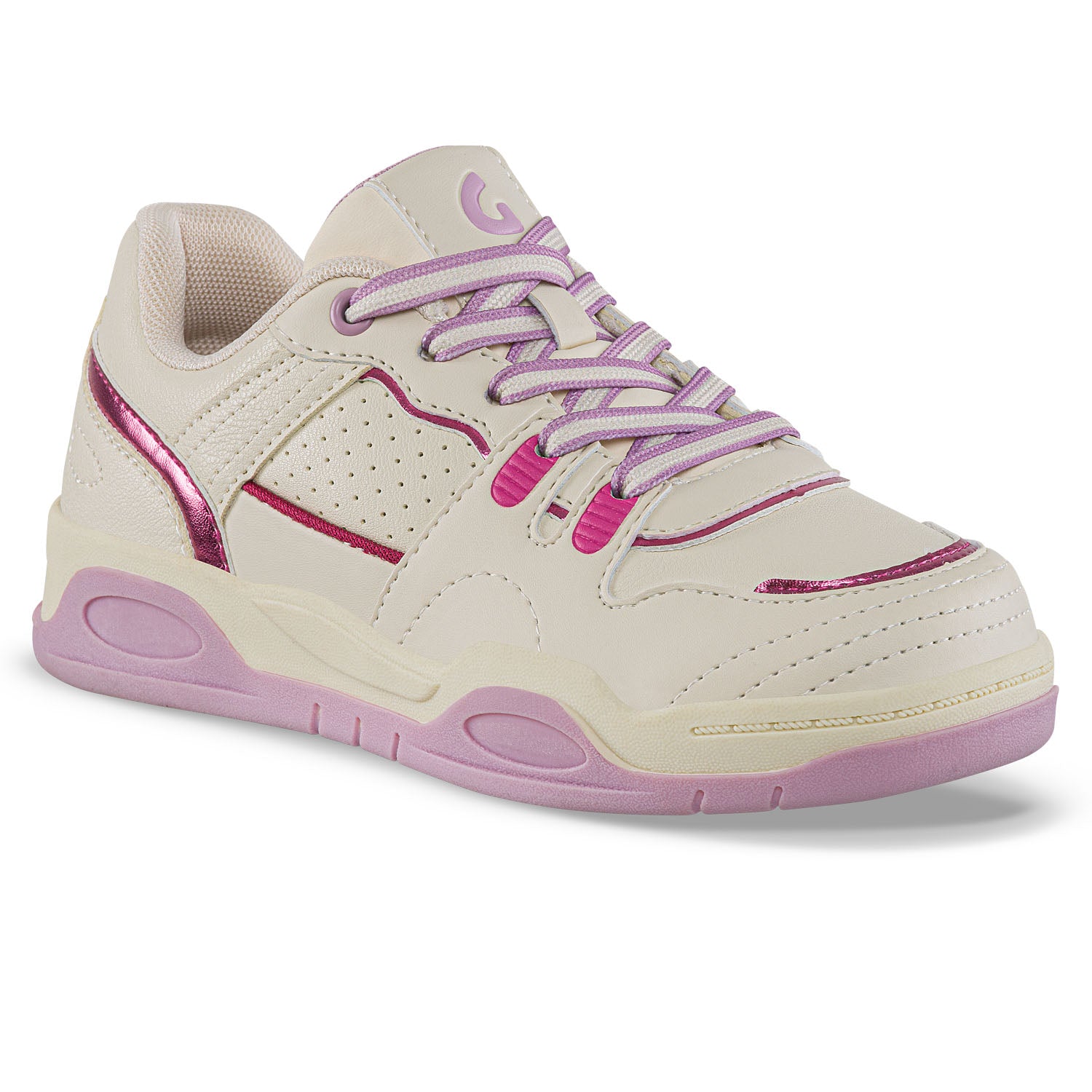 Tenis Urbanos Samien Beige-Fucsia Los Gomosos para Niña