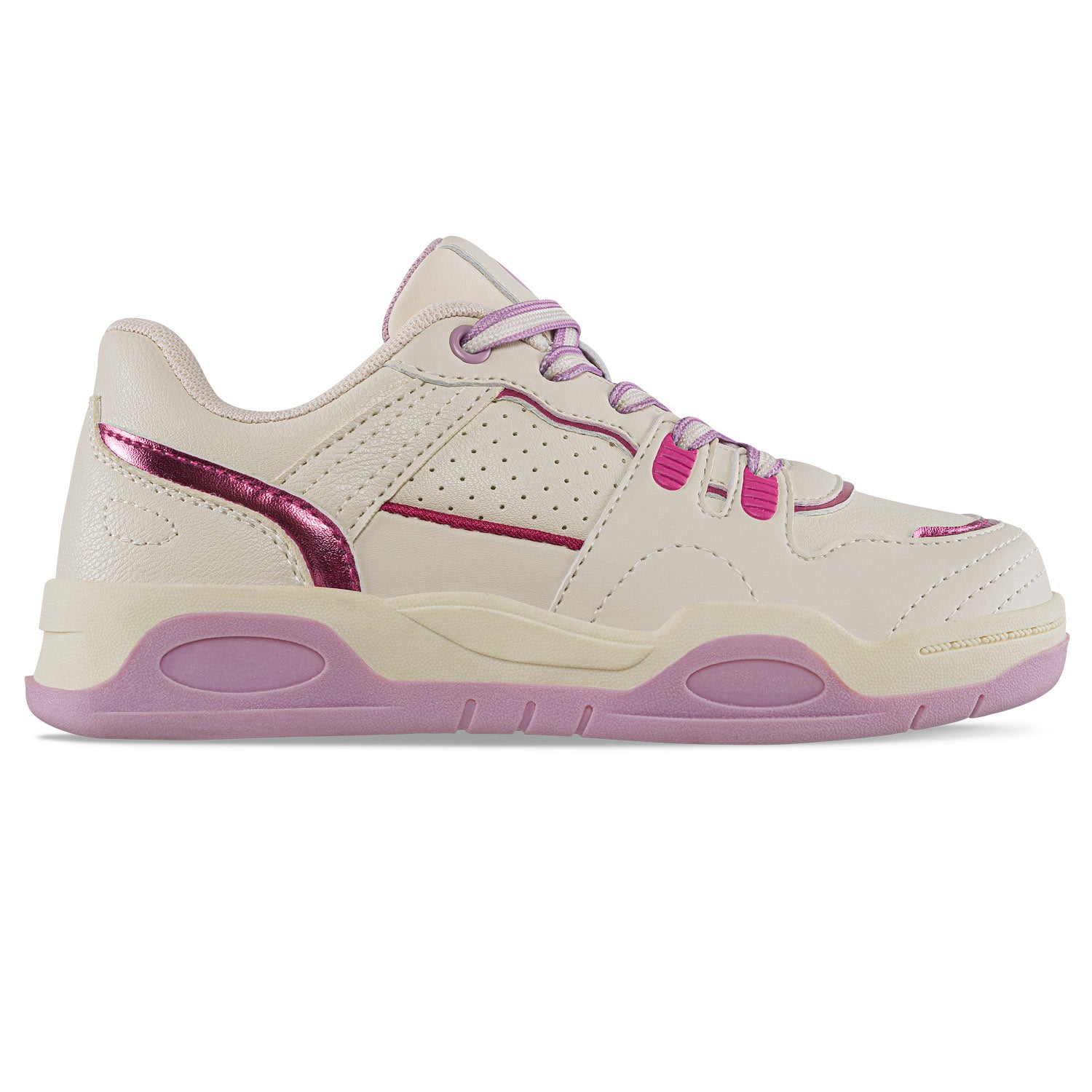 Tenis Urbanos Samien Beige-Fucsia Los Gomosos para Niña
