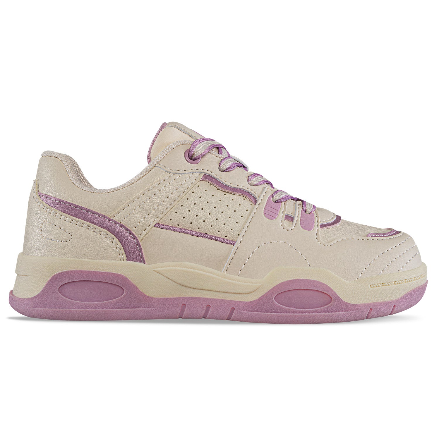Tenis Urbanos Samien Beige-Rosa Los Gomosos para Niña