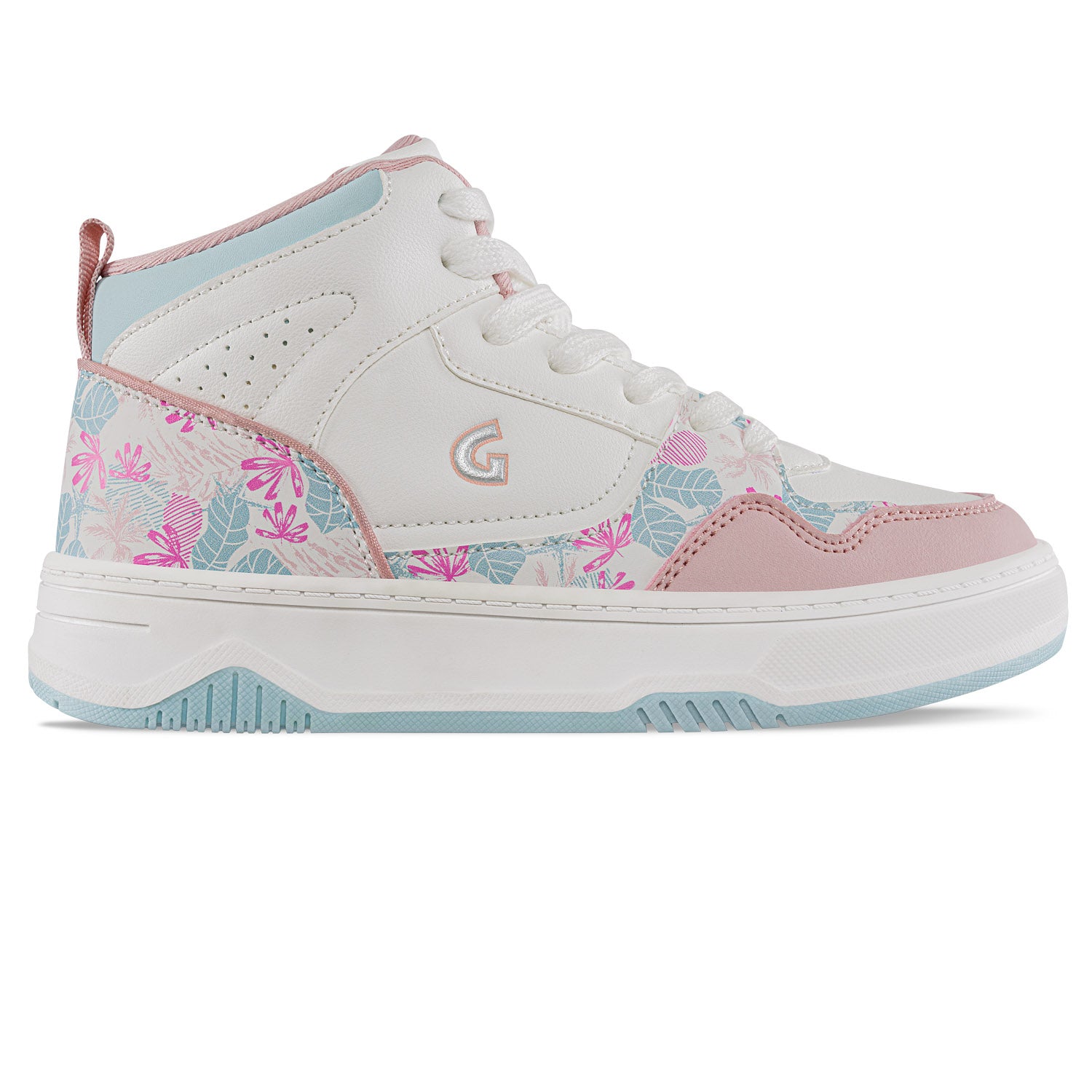 Tenis Urbanos Geximu Blanco-Rosa Los Gomosos para Niña