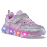 Tenis Luces Lumera Rosa Los Gomosos para Niña
