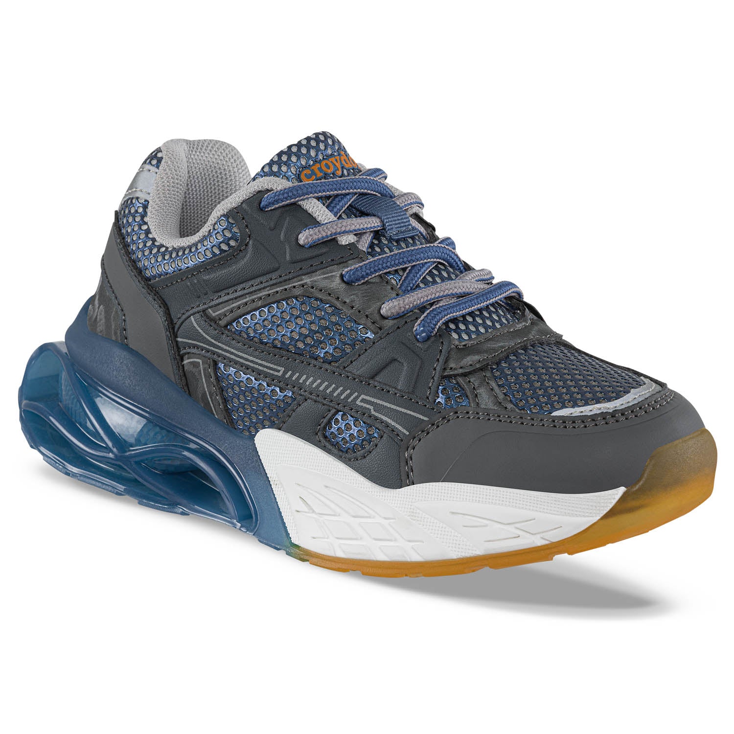 Tenis Urbanos Delzar Gris-Azul O Croydon para Niño