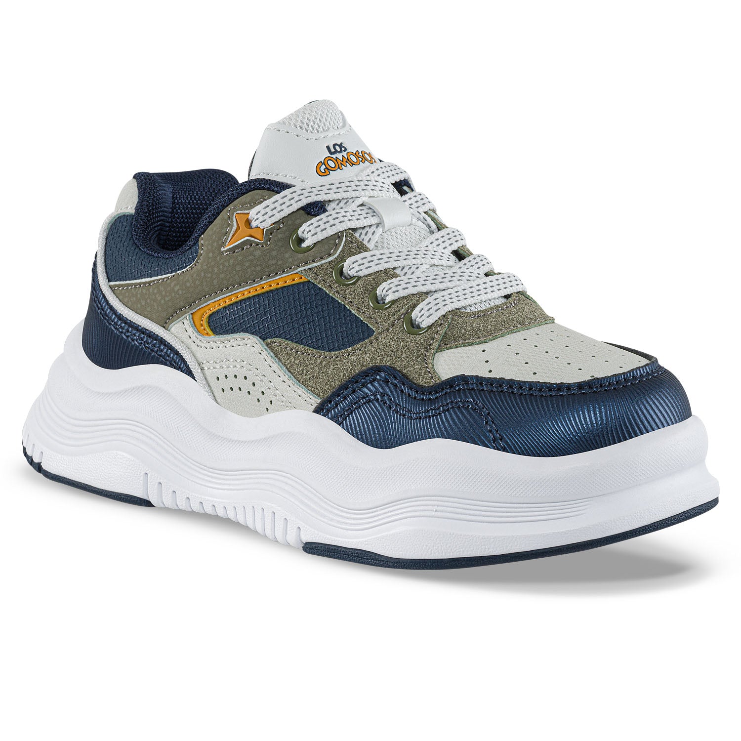 Tenis Casuales Falek Azul Osc-Beige Los Gomosos para Niño