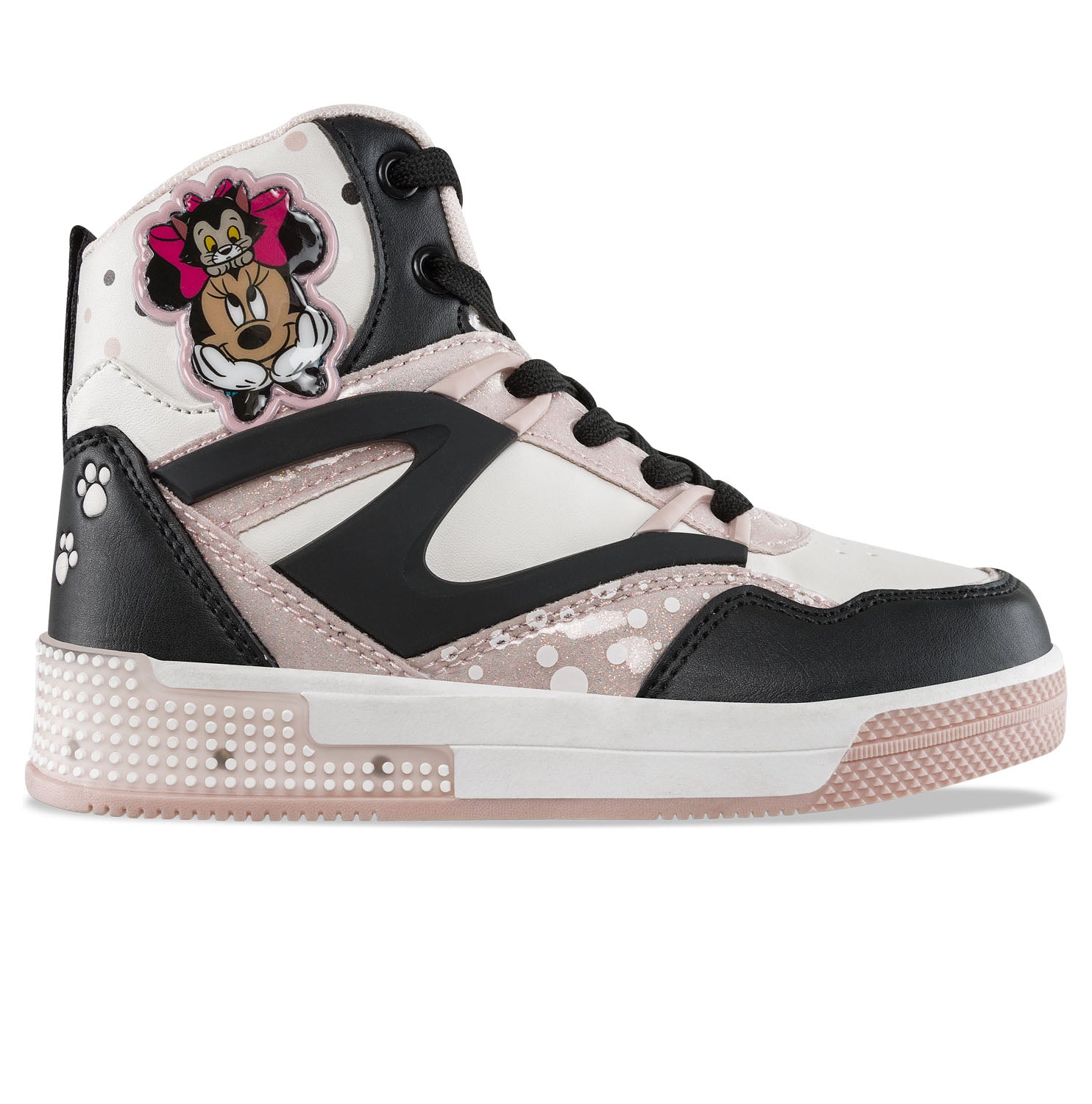 Tenis con Luces Minnie Dilar Negro-Rosa Disney para Niño