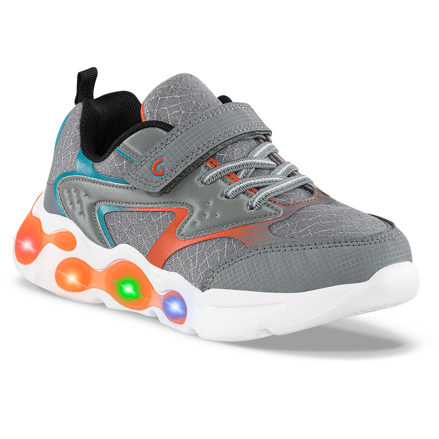 Tenis Luces Pavo Gris Los Gomosos para Niño