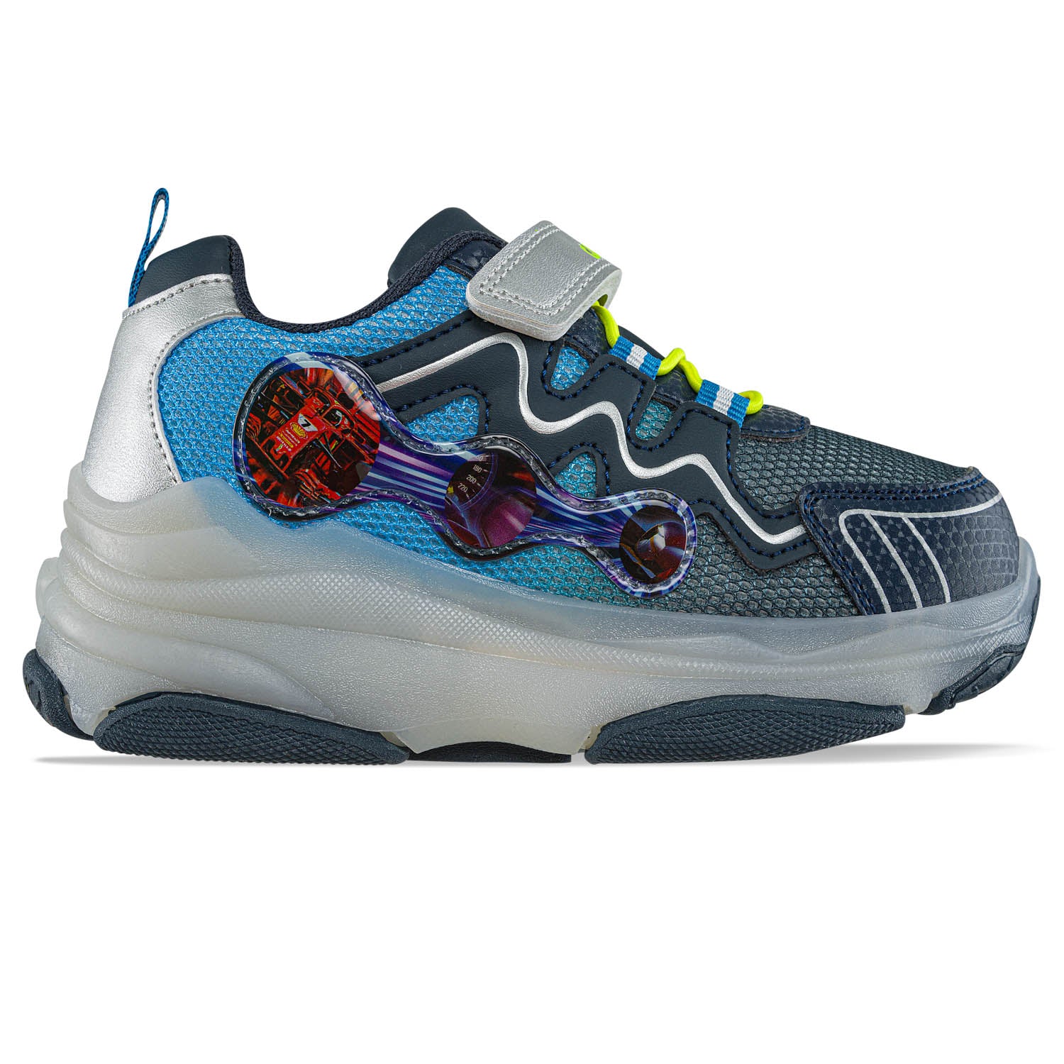 Tenis Patines Luces Morina Azul Osc Los Gomosos para Niño