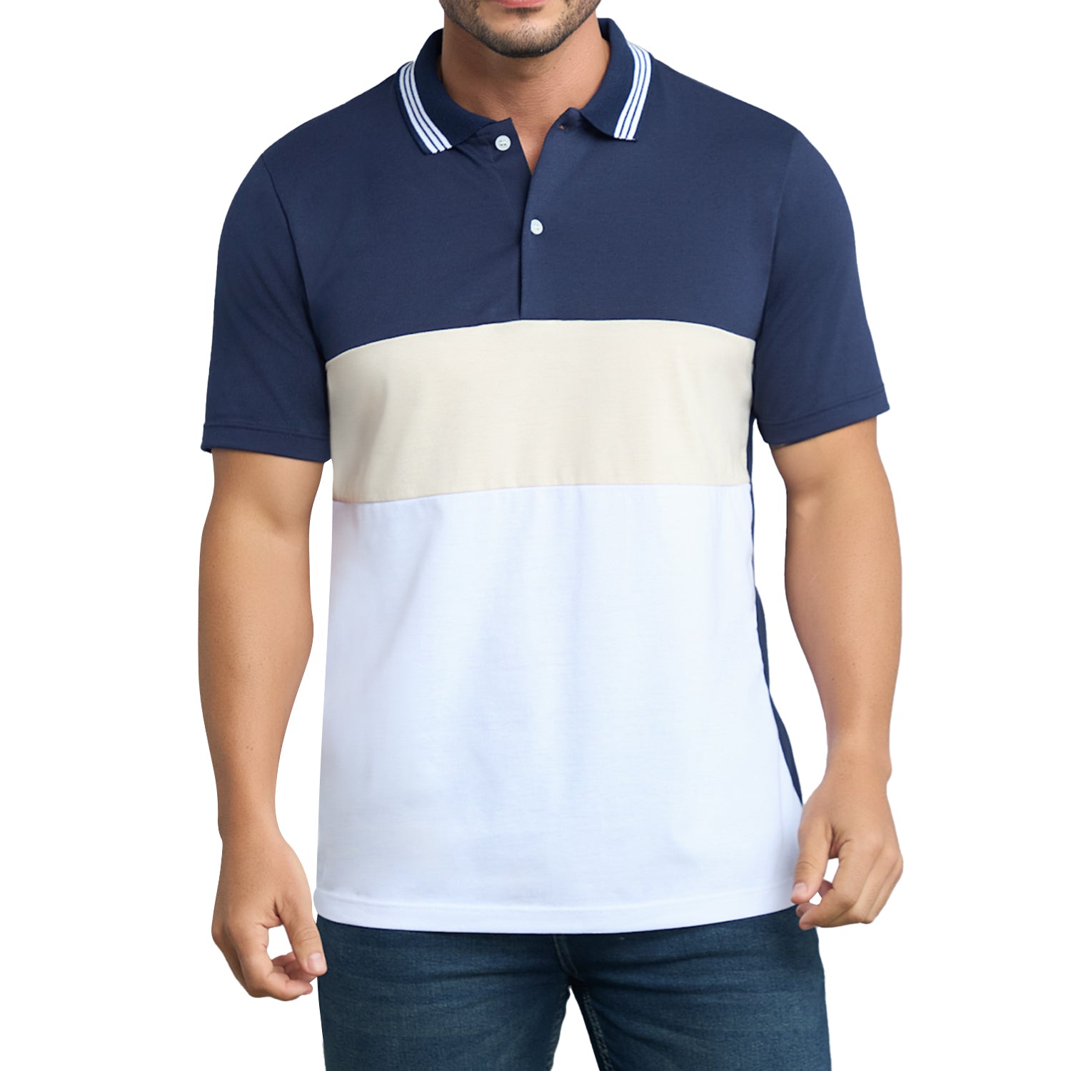 Camiseta Polo Mark Azul Osc Croydon para Hombre