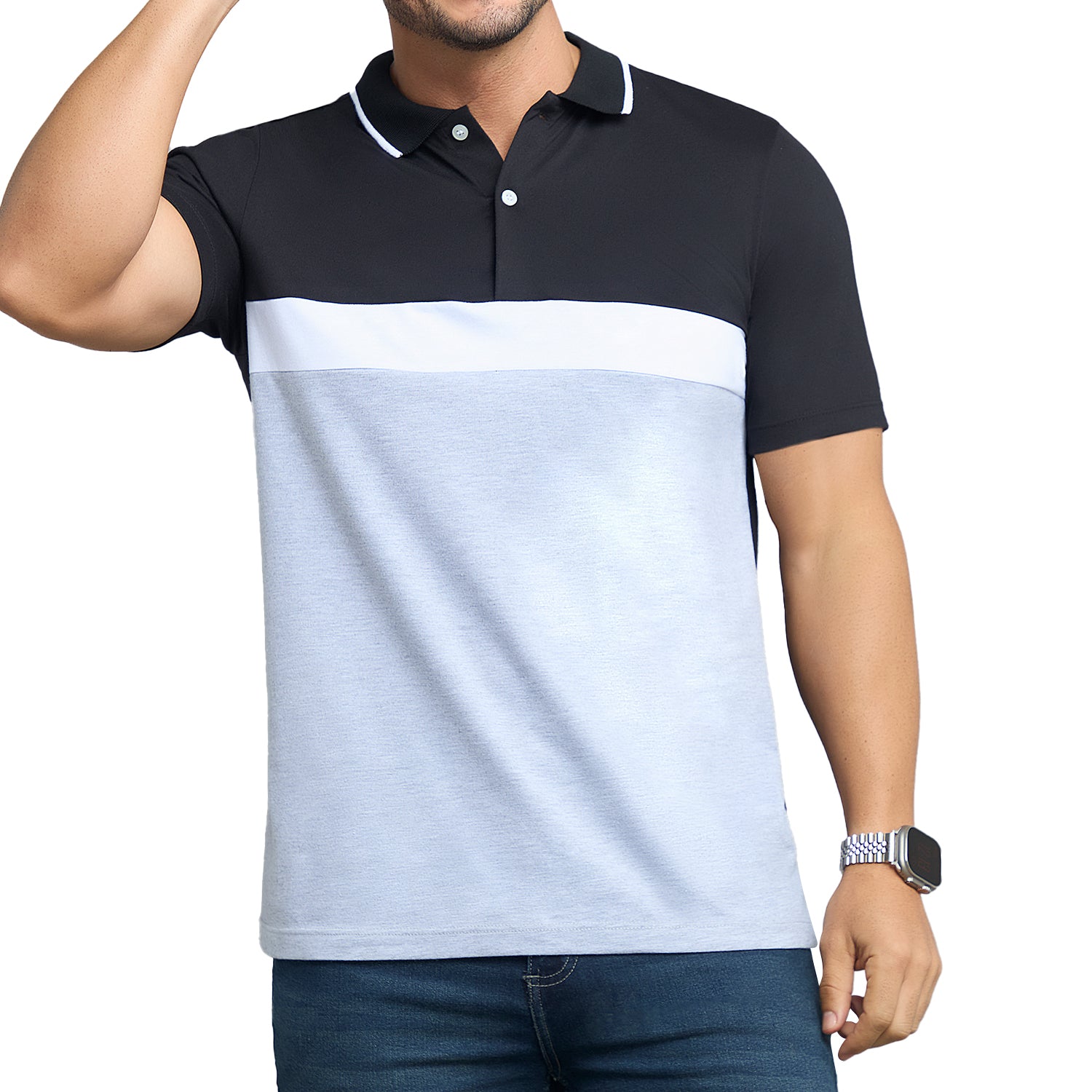Camiseta Polo Diego Negro Croydon para Hombre
