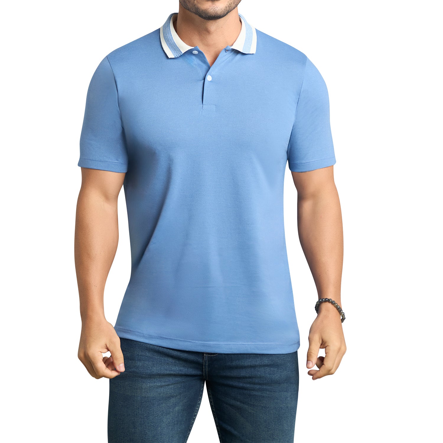 Camiseta Polo Pedro Azul Croydon para Hombre