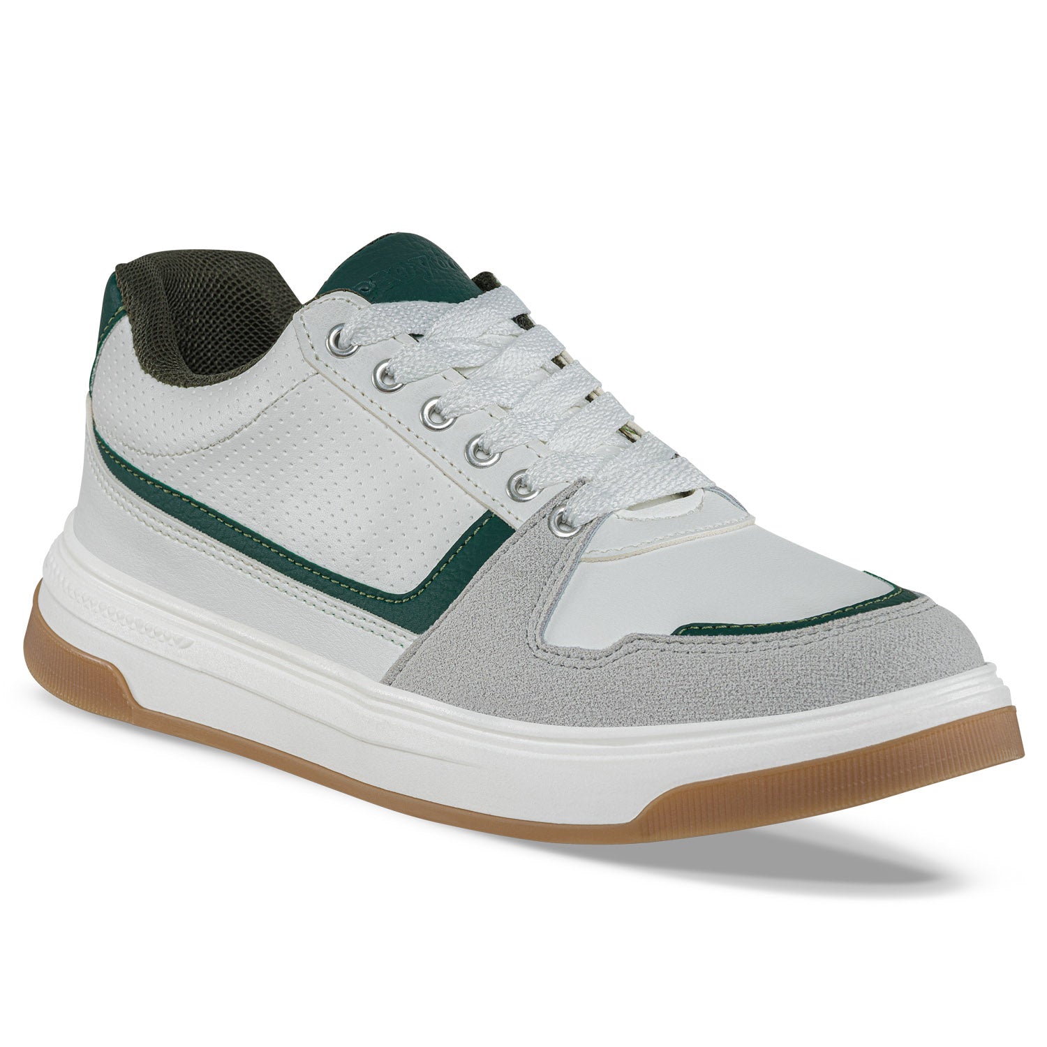 Tenis Urbanos Yorik Blanco-Verde Croydon para Hombre