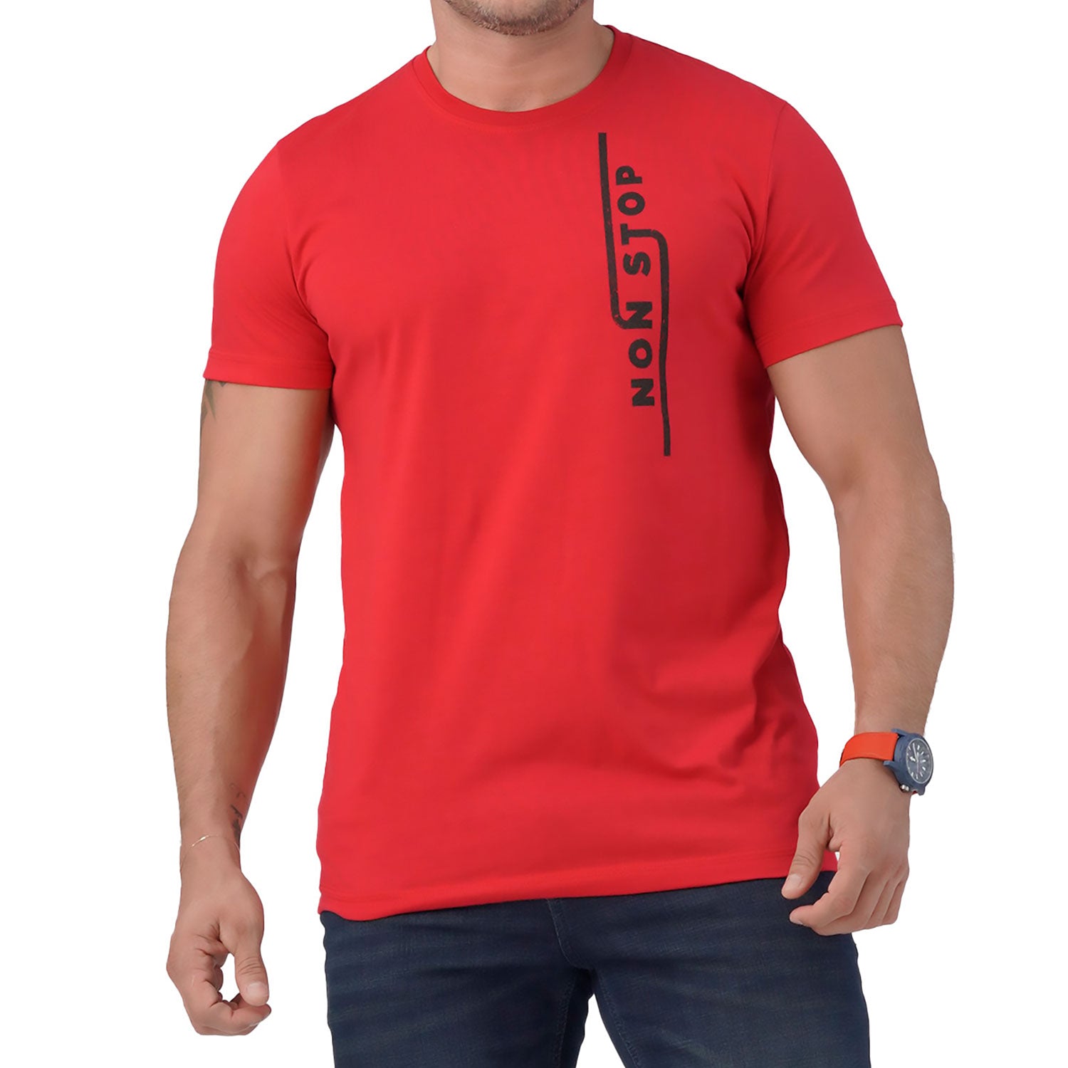 Camiseta Julian Rojo Croydon para Hombre