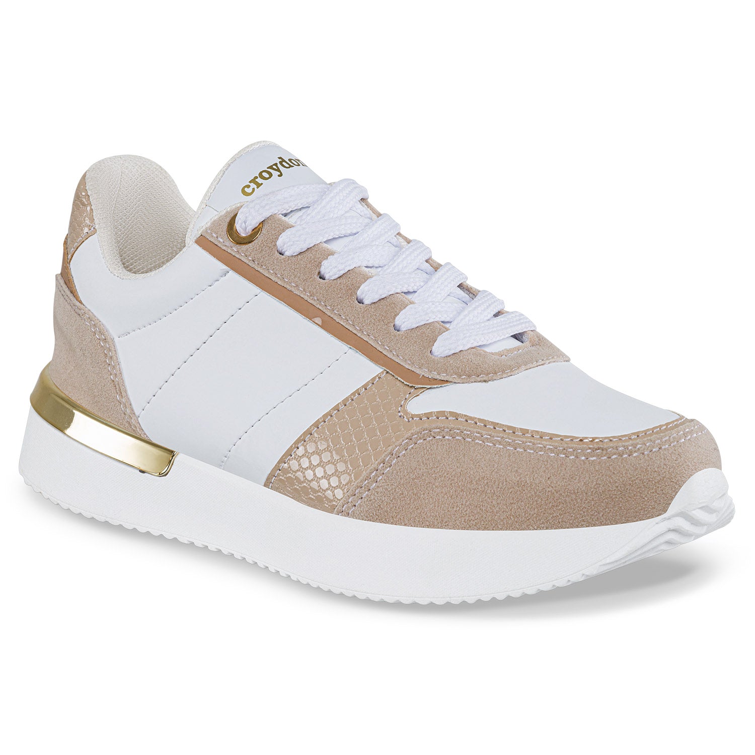 Tenis Urbanos Nuray Blanco-Rosa Croydon para Mujer