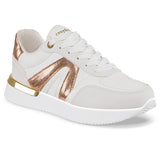 Tenis Urbanos Alice Blanco-Oro Croydon para Mujer