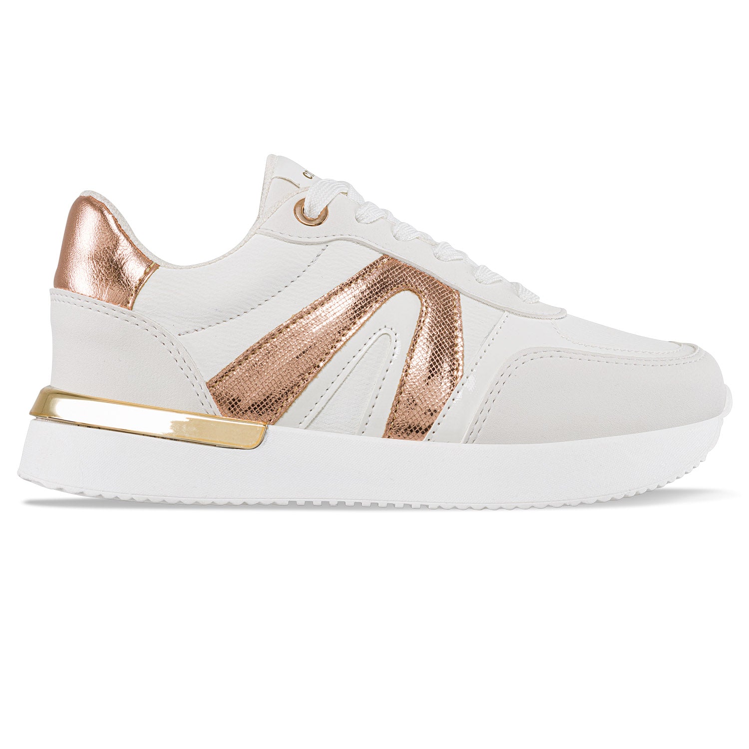 Tenis Urbanos Alice Blanco-Oro Croydon para Mujer