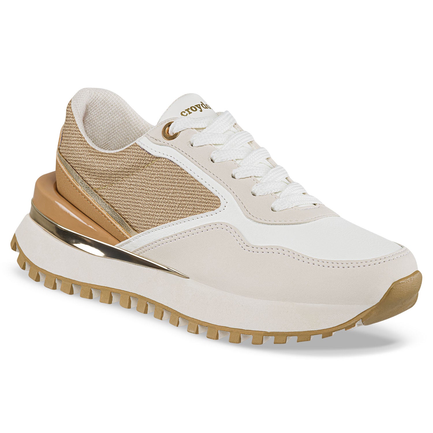 Tenis Urbanos Yeilin Beige-Café Croydon para Mujer
