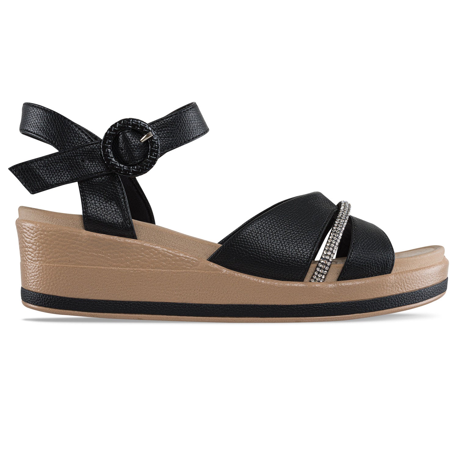 Sandalias Tacón Genoveva Negro Croydon para Mujer
